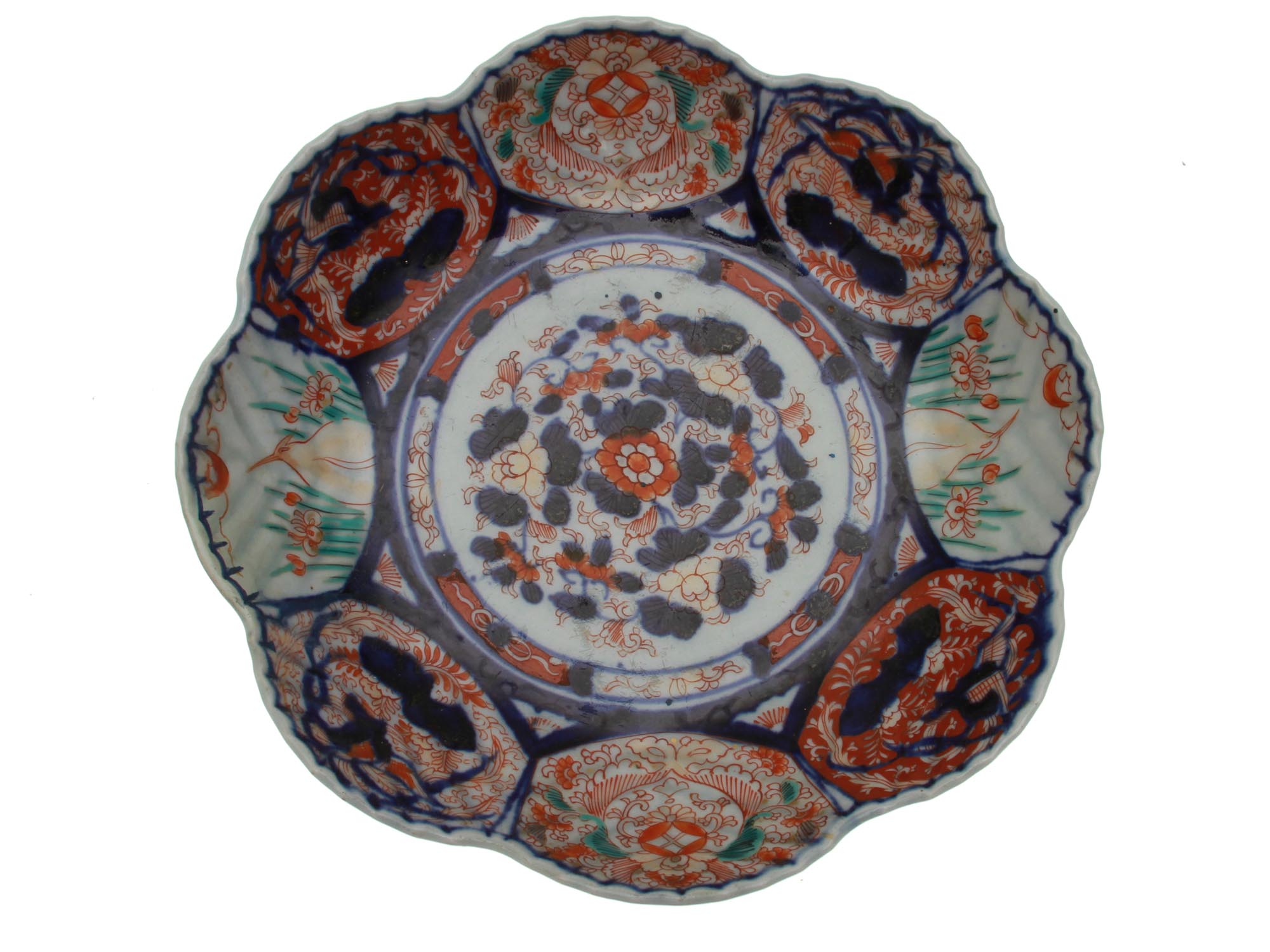 AN ANTIQUE JAPANESE IMARI PORCELAIN PLATE PIC-0