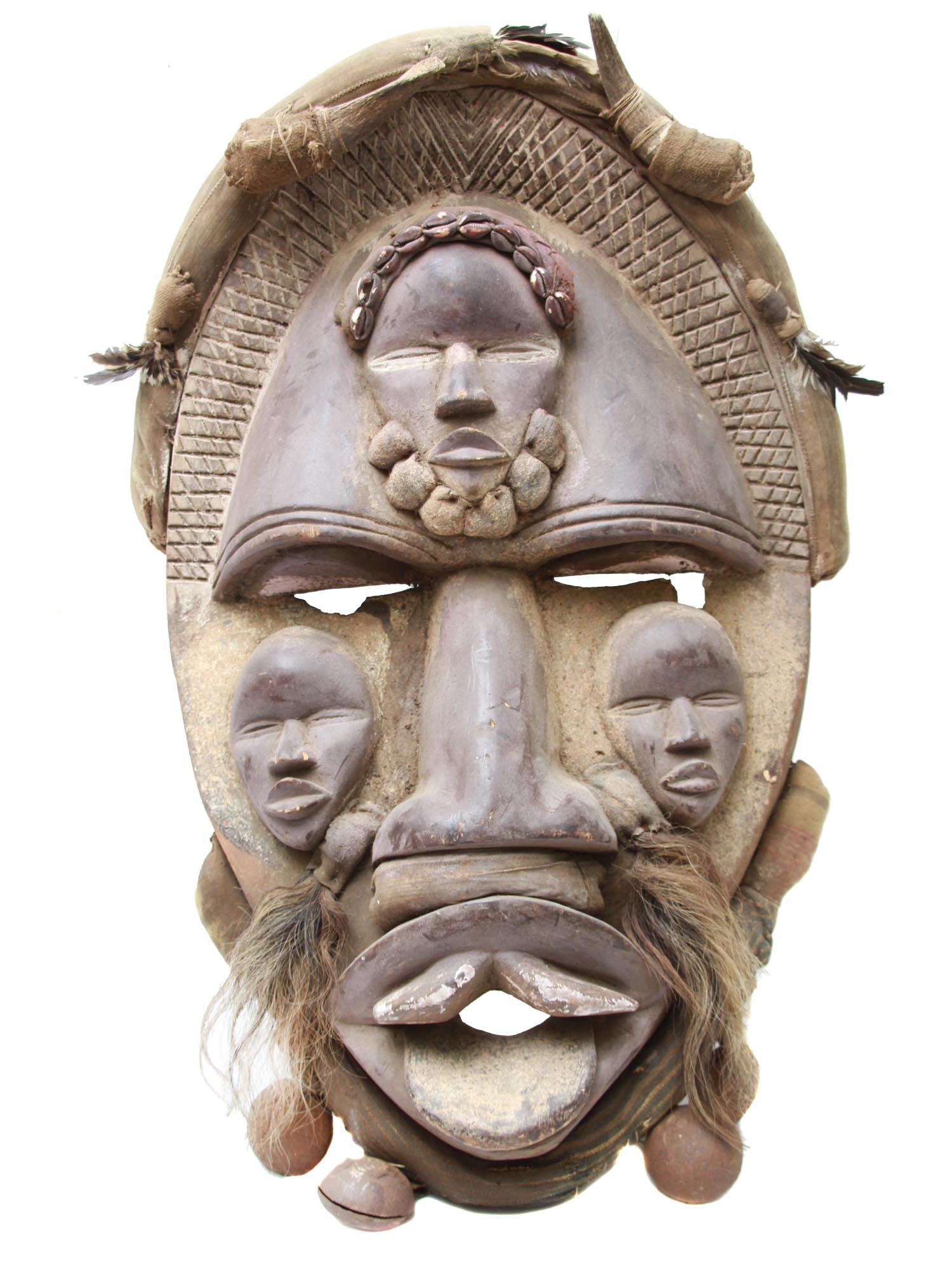 A VINTAGE AFRICAN DAN WOODEN MASK PIC-0