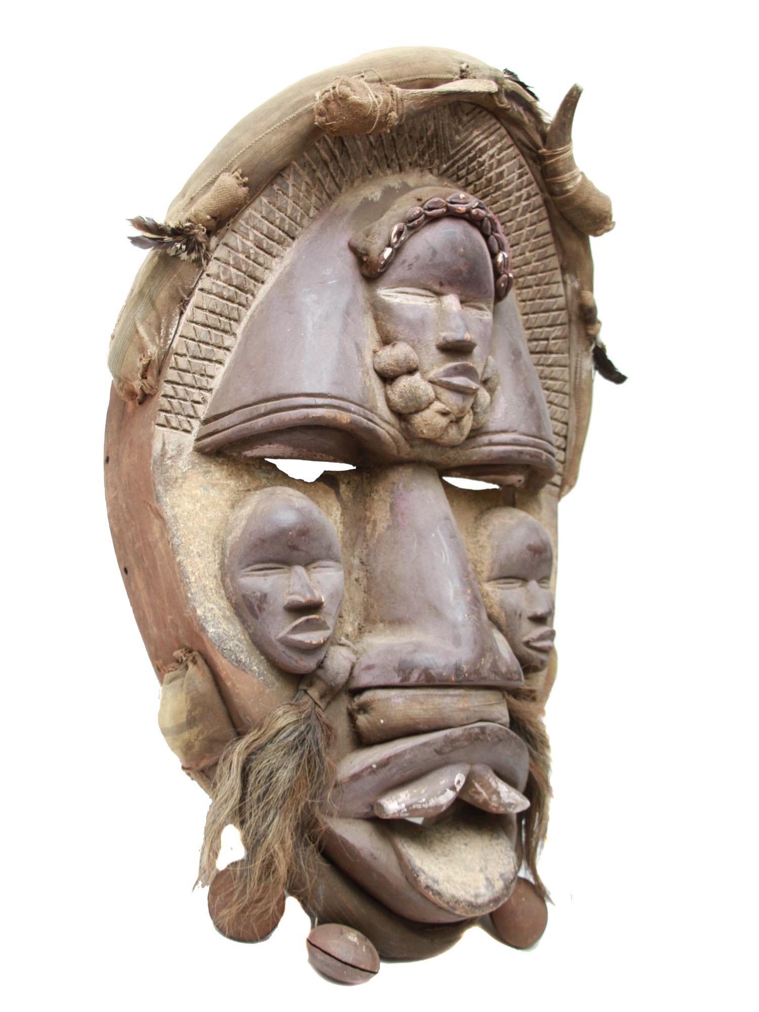 A VINTAGE AFRICAN DAN WOODEN MASK PIC-1