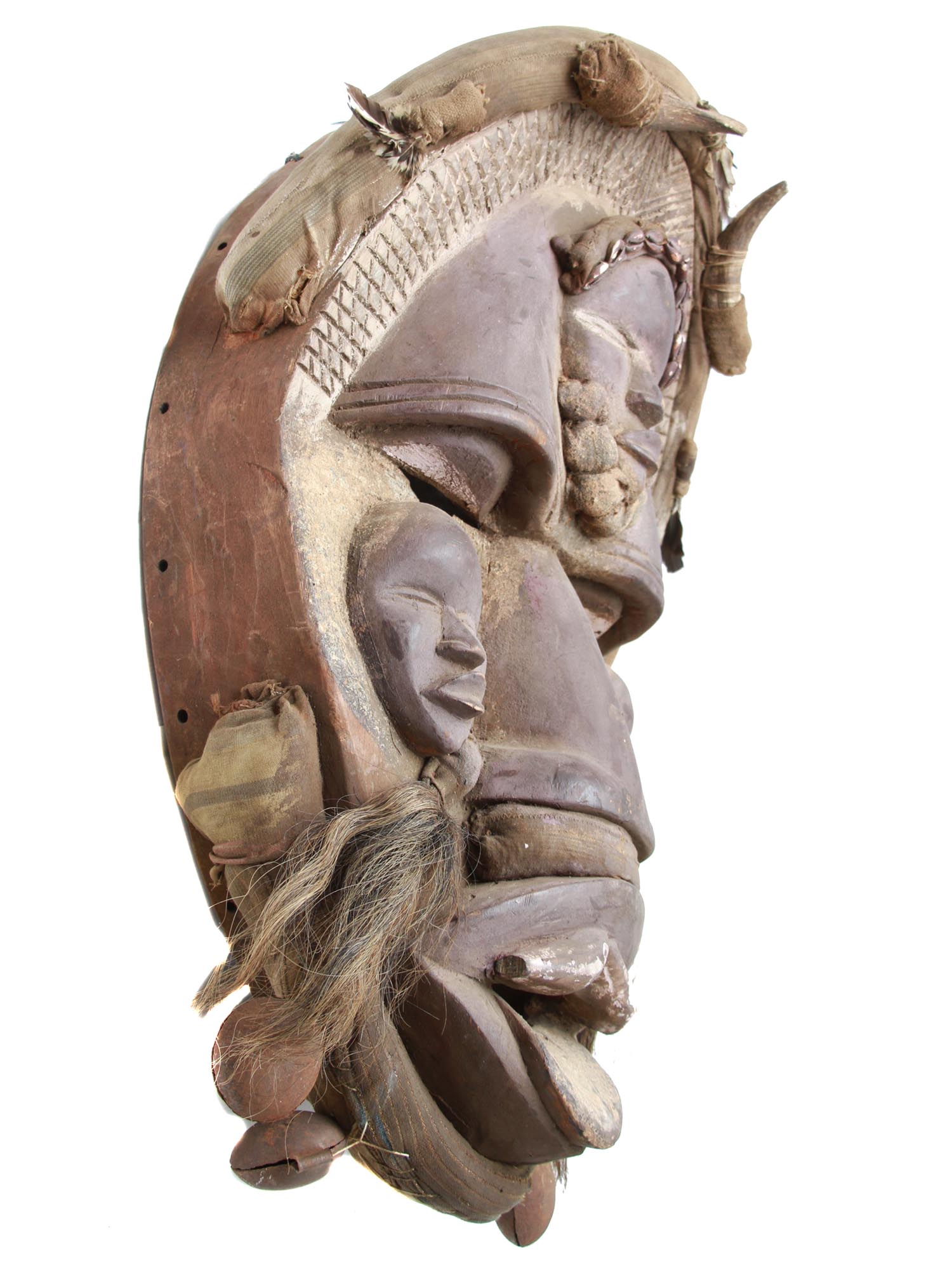 A VINTAGE AFRICAN DAN WOODEN MASK PIC-2