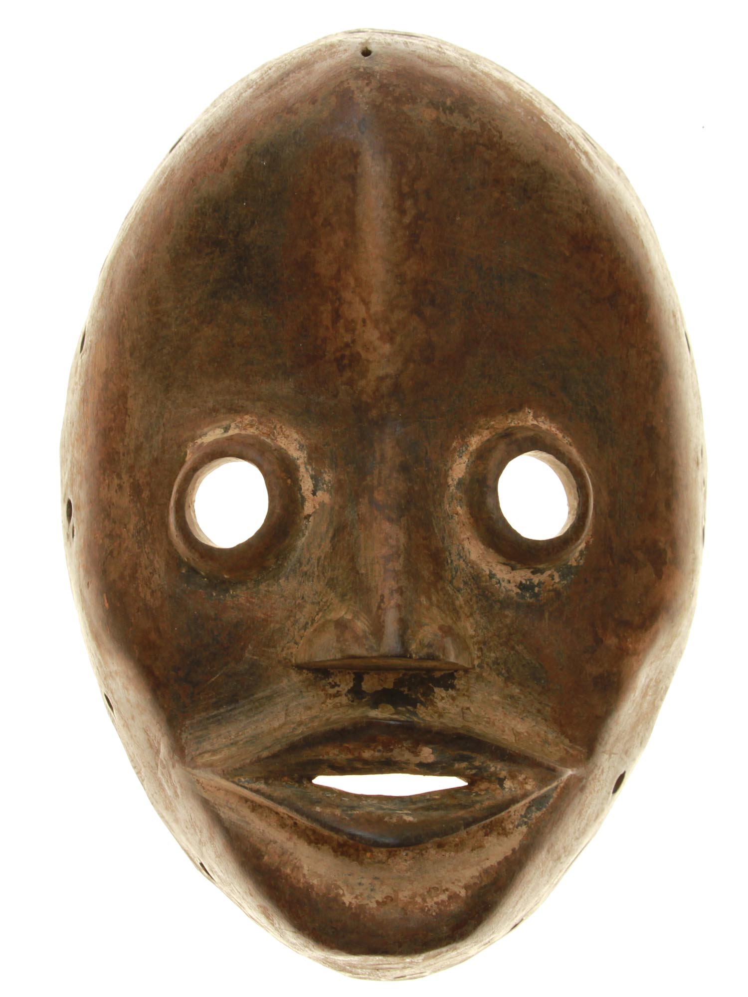 A VINTAGE HAND-CARVED WOODEN AFRICAN DAN MASK PIC-0