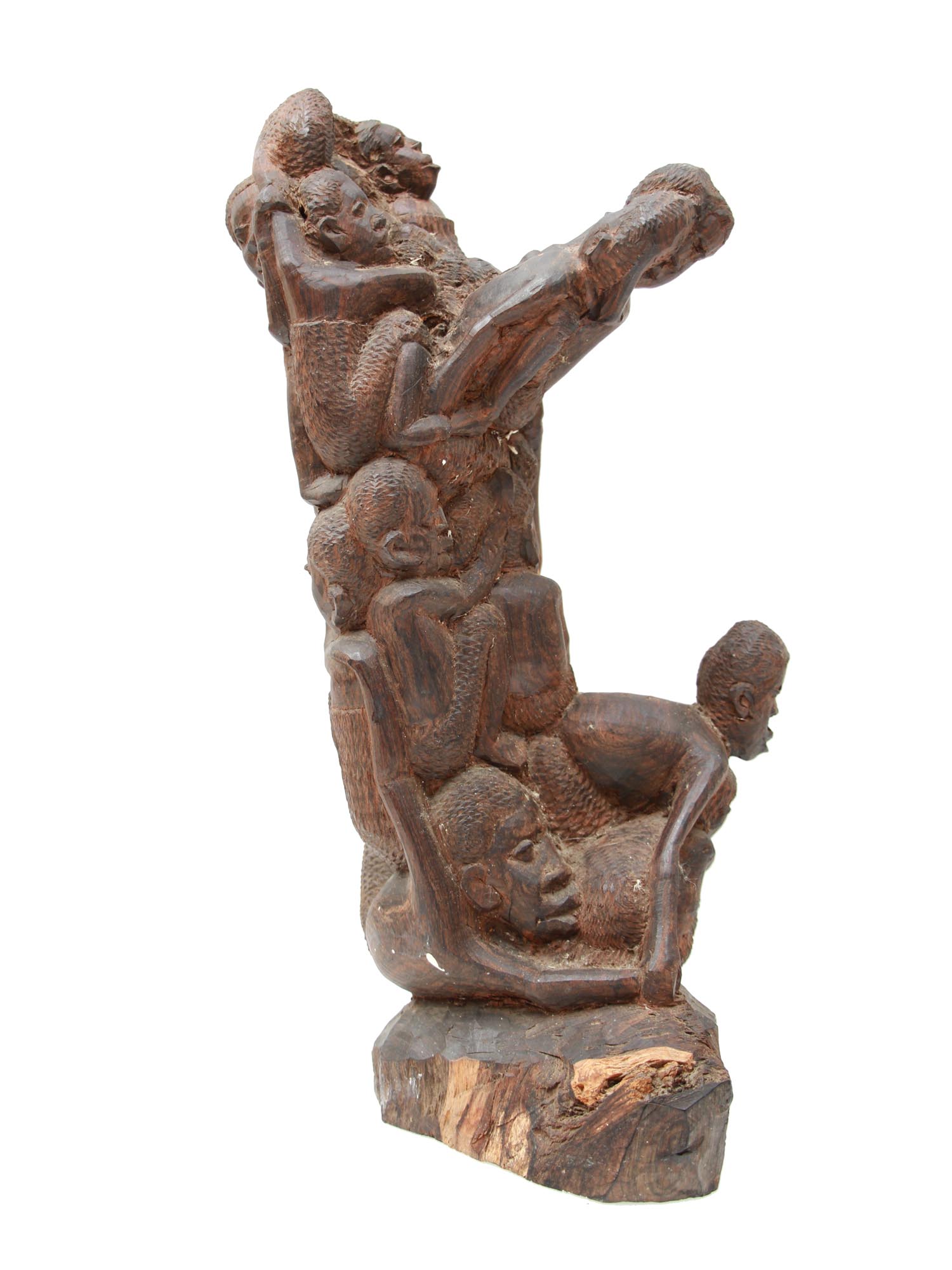 A VINTAGE AFRICAN EROTICAL SCULPTURE, CARVED WOOD PIC-2