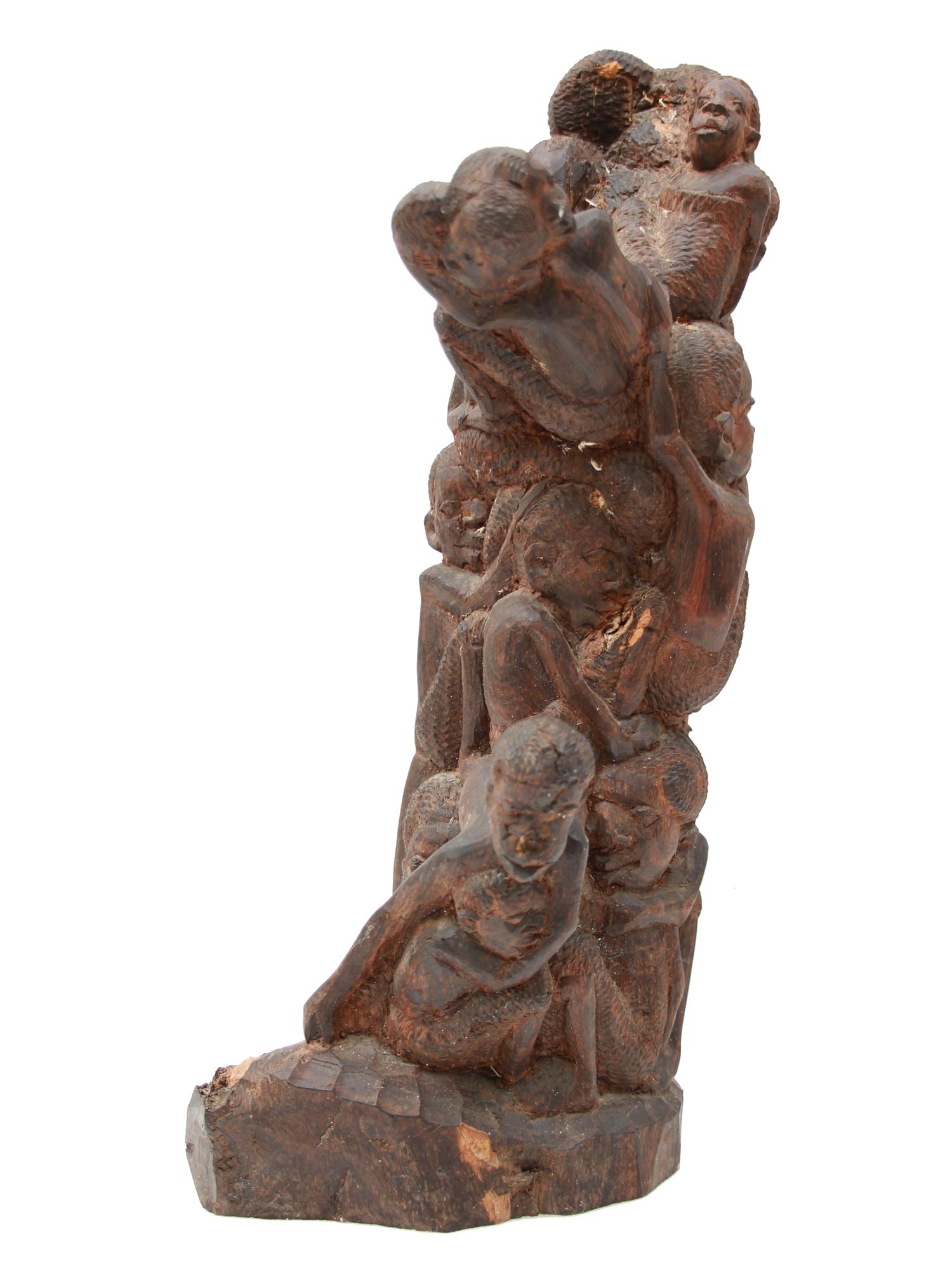 A VINTAGE AFRICAN EROTICAL SCULPTURE, CARVED WOOD PIC-3