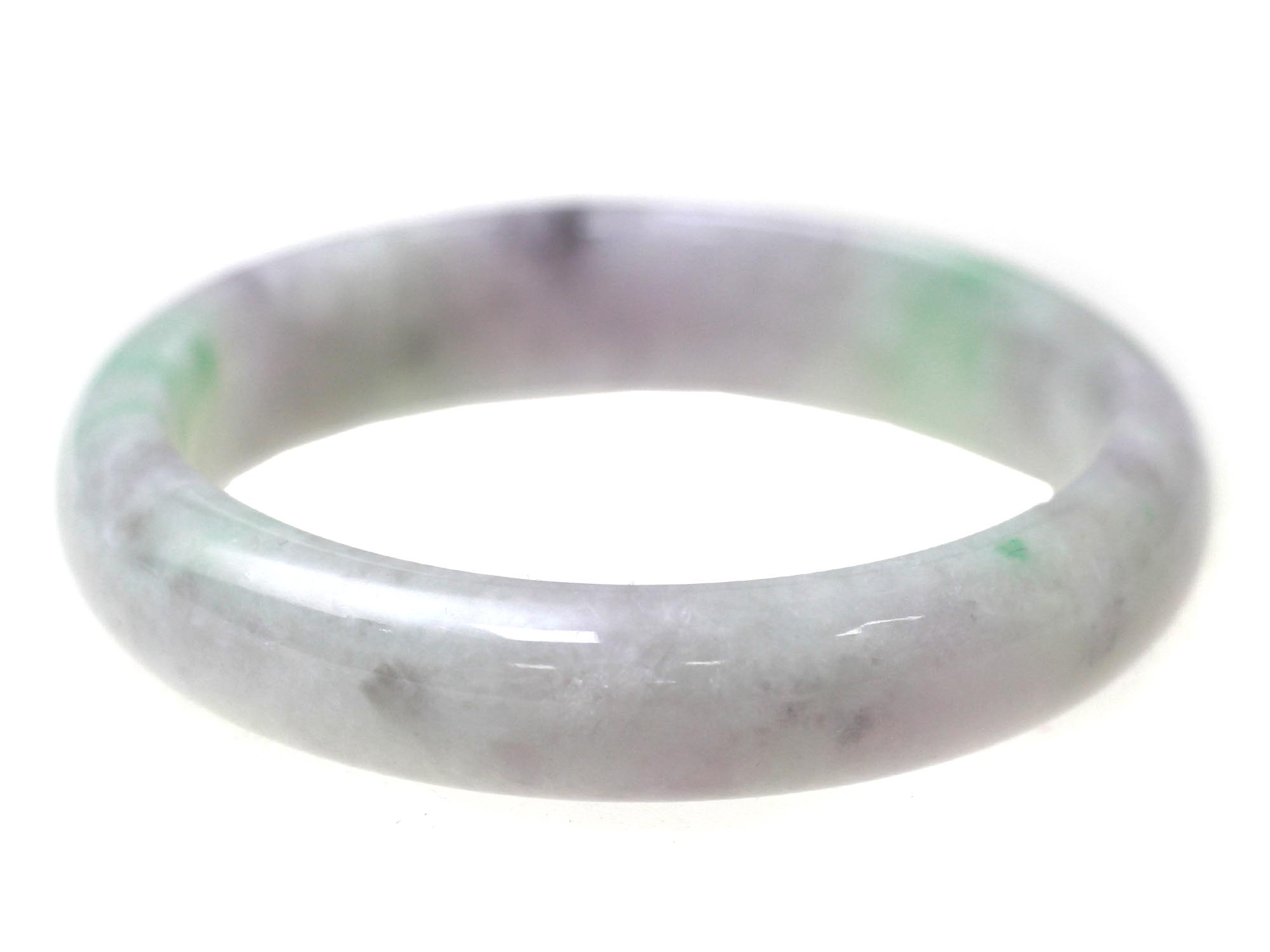 A VINTAGE CHINESE GENUINE JADE BANGLE BRACELET PIC-3