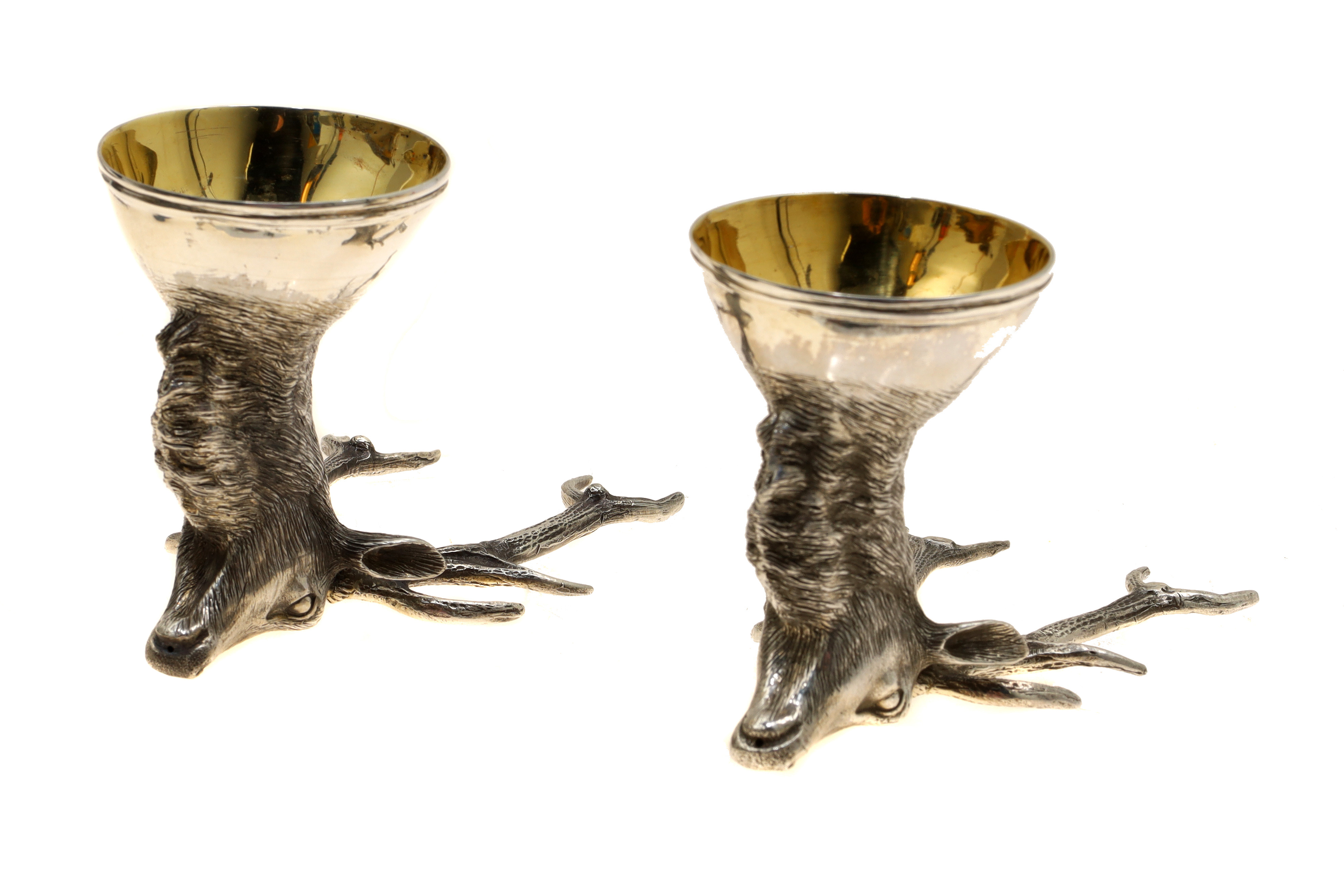 A PAIR OF RUSSIAN SILVER STIRRUP CUPS PIC-2