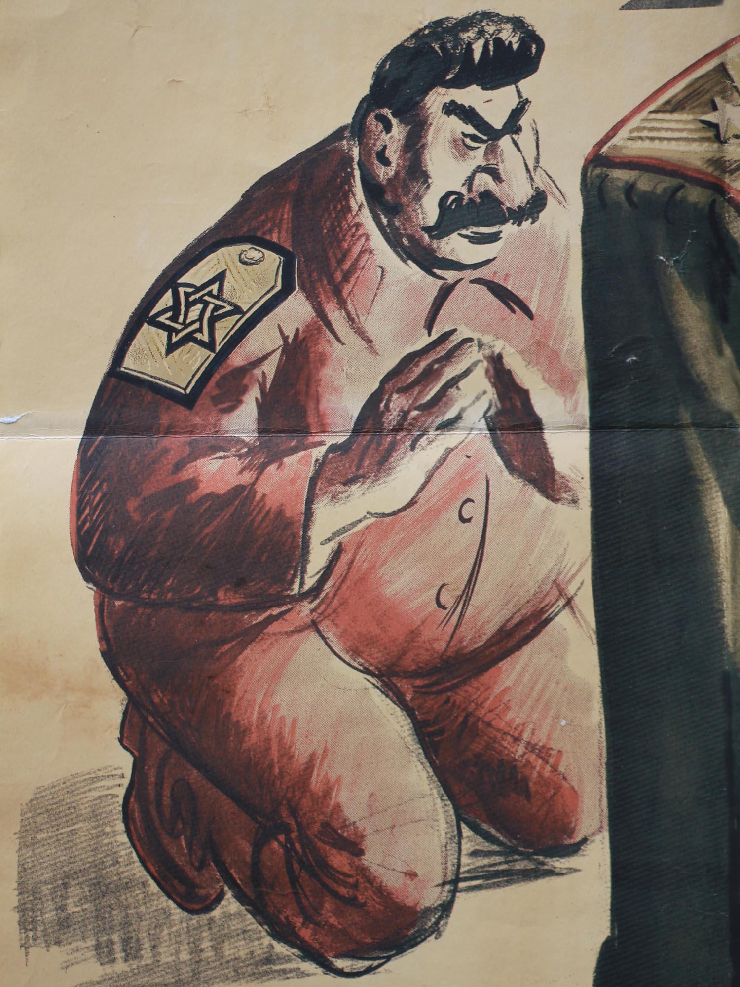 A GERMAN ANTI SEMITIC ANTI STALIN POSTER PIC-2