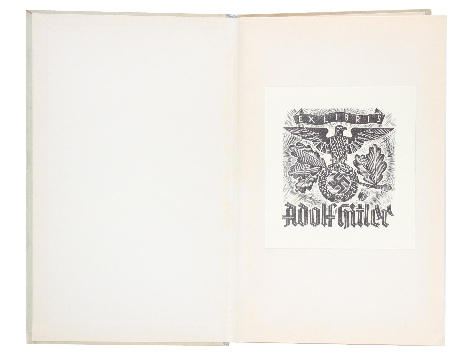 GERMAN BOOK BIOGRAPHY WITH ADOLF HITLER EXLIBRIS PIC-2