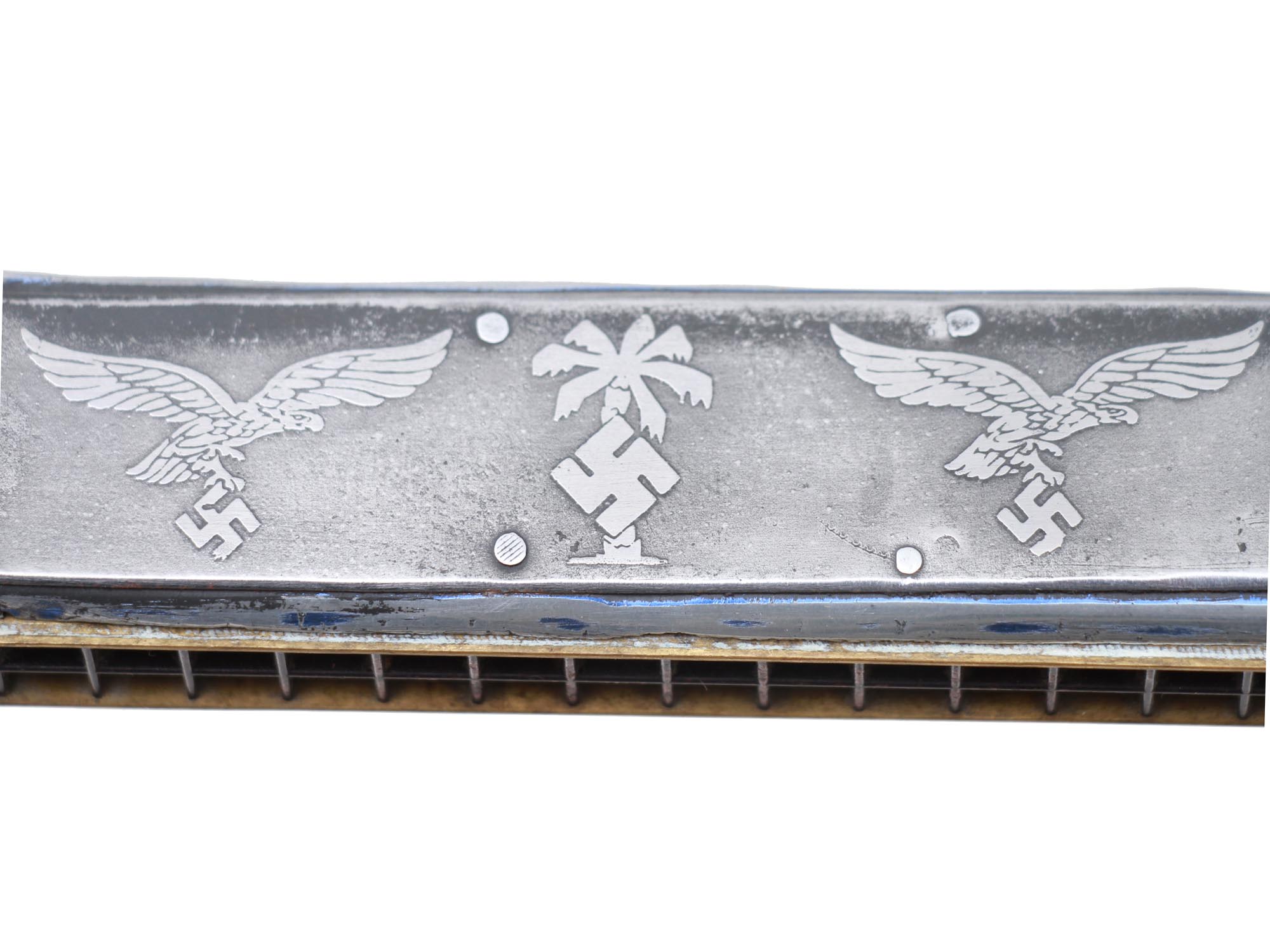 WWII THIRD REICH LUFTWAFFE AFRIKA KORP HARMONICA PIC-5