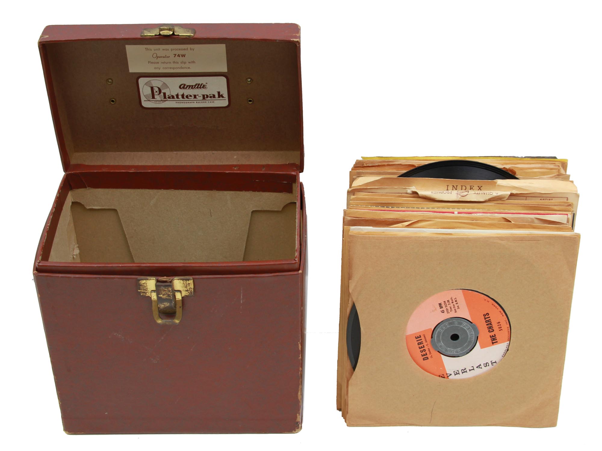 PLATTER PAK RECORD CASE & LARGE COLLECTION OF LP PIC-0
