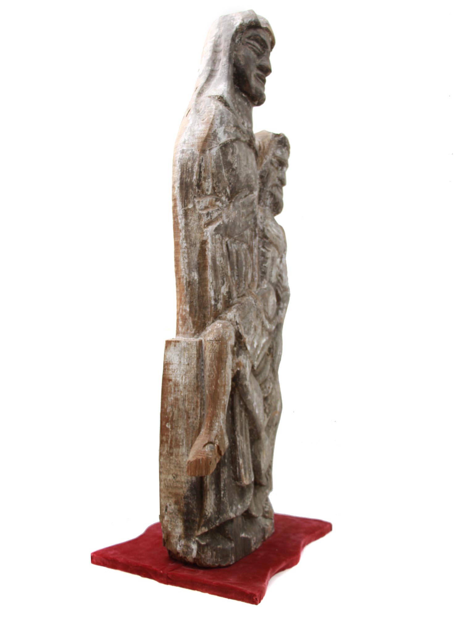 AFTER BUONARROTI PIETA WOOD STATUE MARY AND JESUS PIC-3