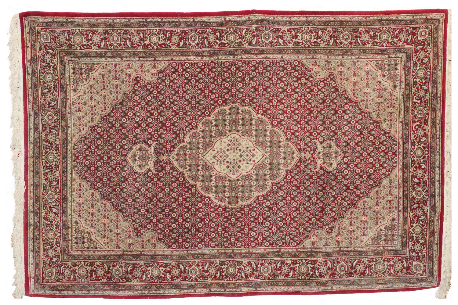 A HAND-WOVEN PERSIAN TABRIZ MAHI RUG PIC-0