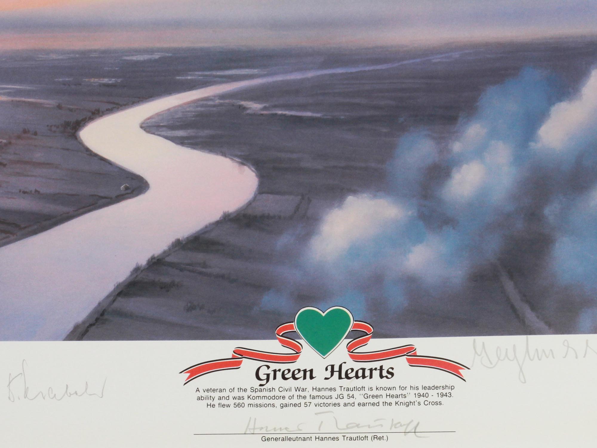 A JERRY CRANDALL SIGNED POSTER JG 54 GREEN HEARTS PIC-3