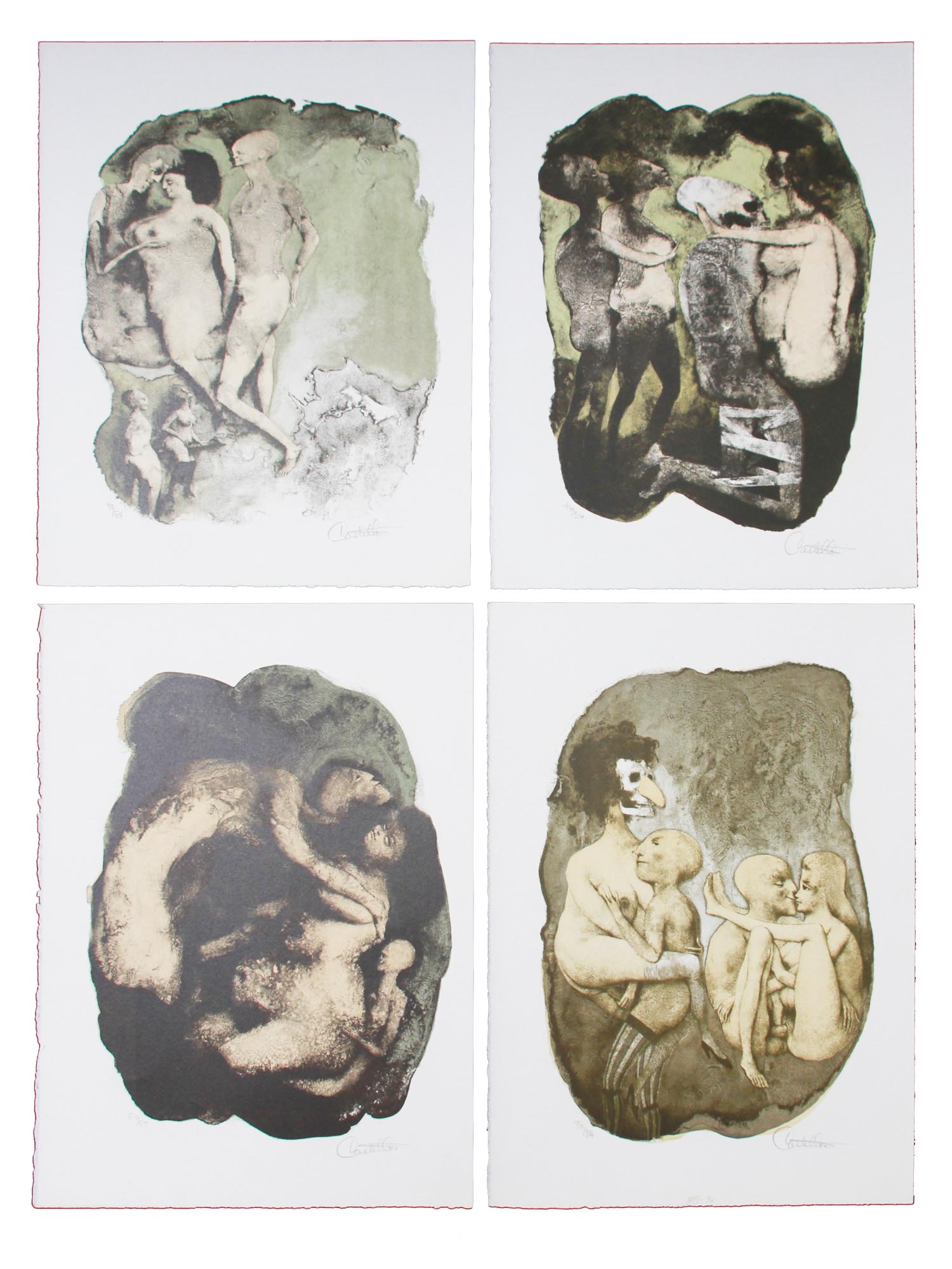 FOUR EROTIC LITHOGRAPHS BY FEDERICO CASTELLON PIC-0