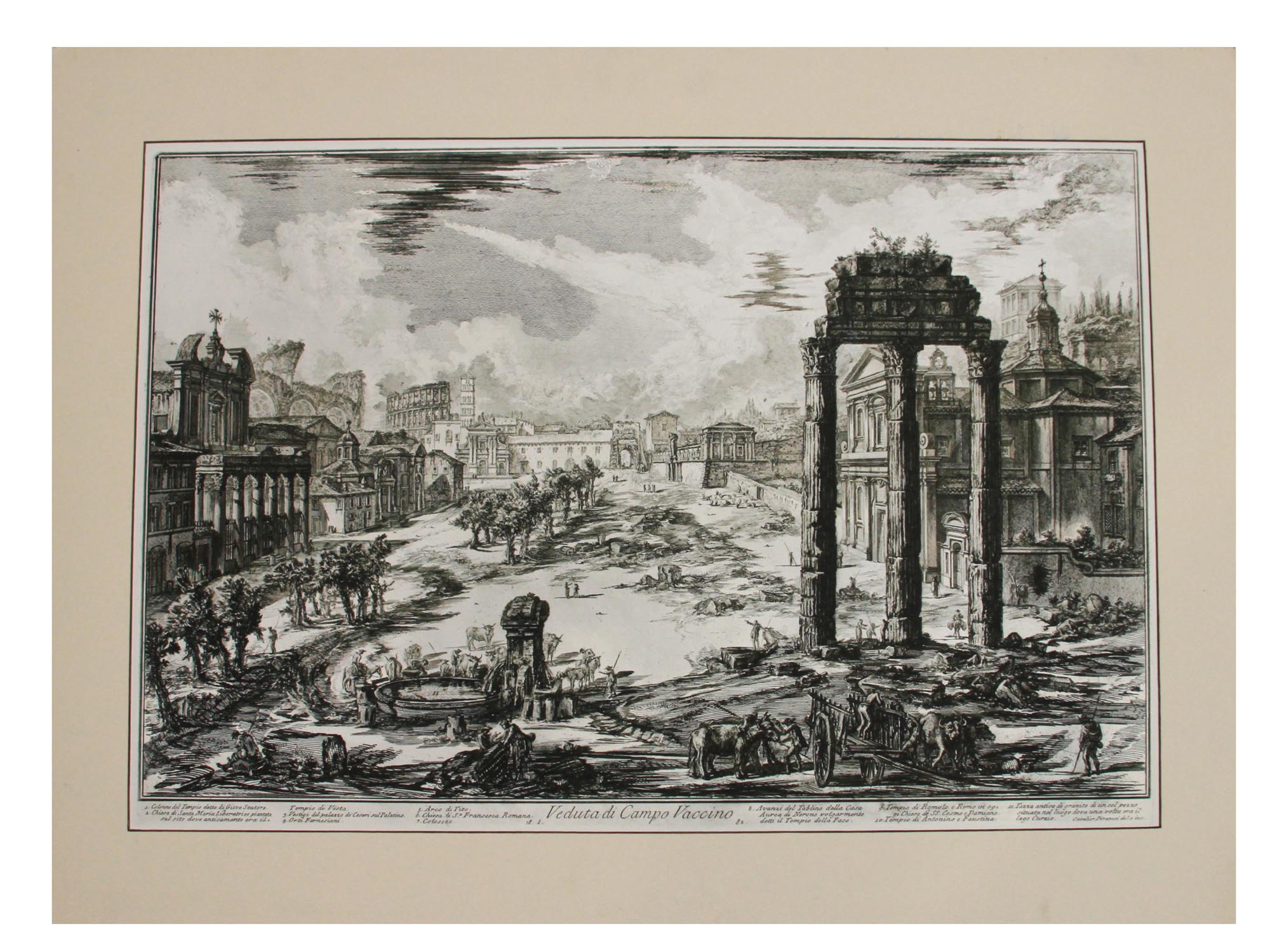 AFTER PIRANESI PAIR OF ENGRAVINGS ITALIAN VIEWS PIC-1