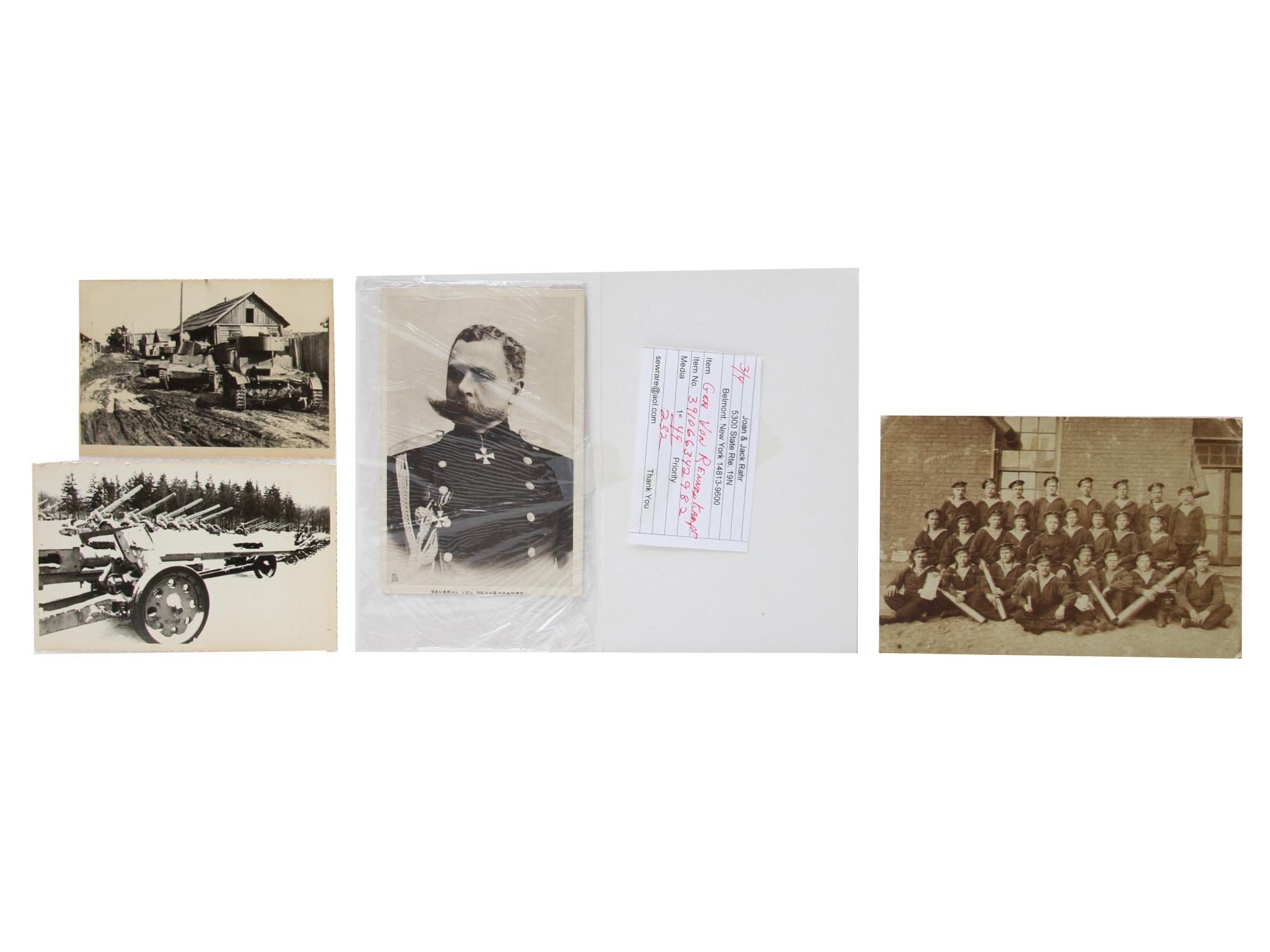 A LOT OF FOUR ANTIQUE RUSSIAN PHOTOGRAPHS PIC-0