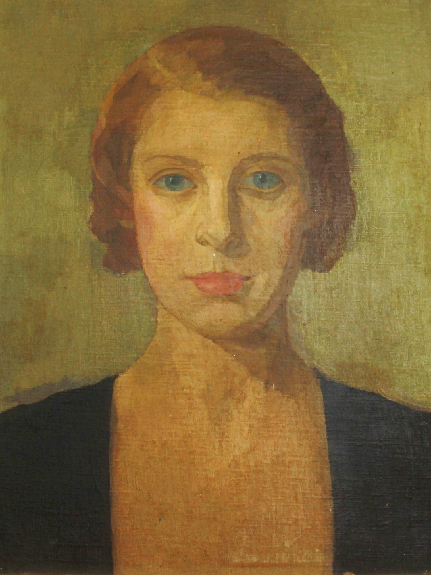 20TH CENTURY OIL PAINTING PORTRAIT OF A WOMAN PIC-1