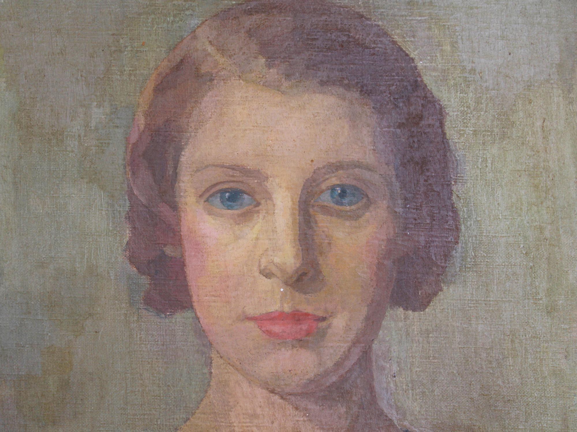 20TH CENTURY OIL PAINTING PORTRAIT OF A WOMAN PIC-2