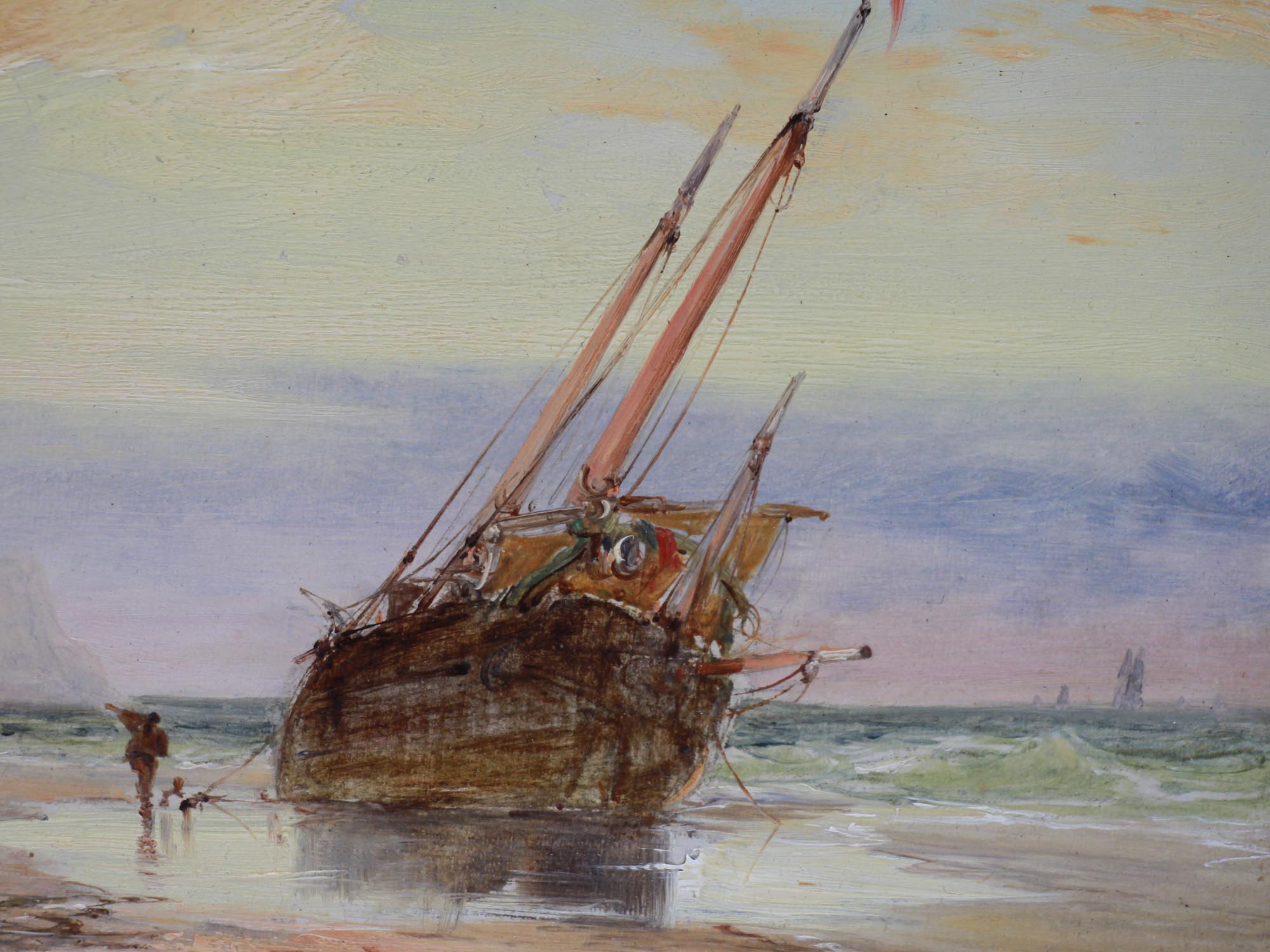 BRITISH OIL ON BOARD PAINTING BY GEORGE CHAMBERS PIC-2