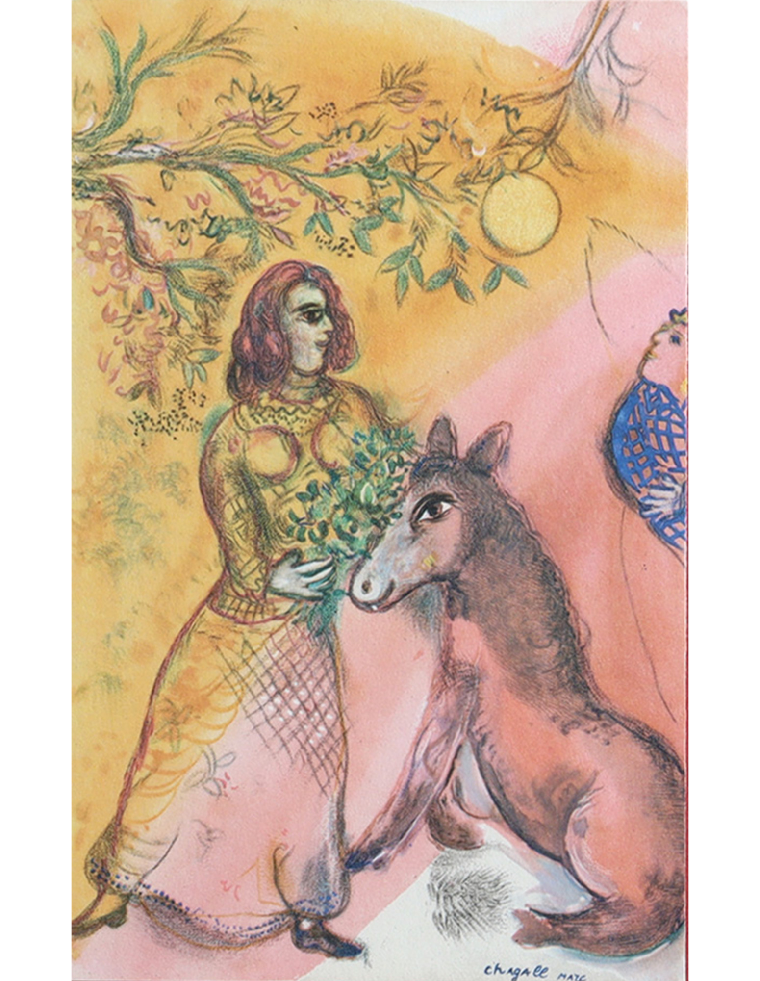 A MARC CHAGALL (RUSSIAN) ATTRIBUTED TO PAINTING PIC-0