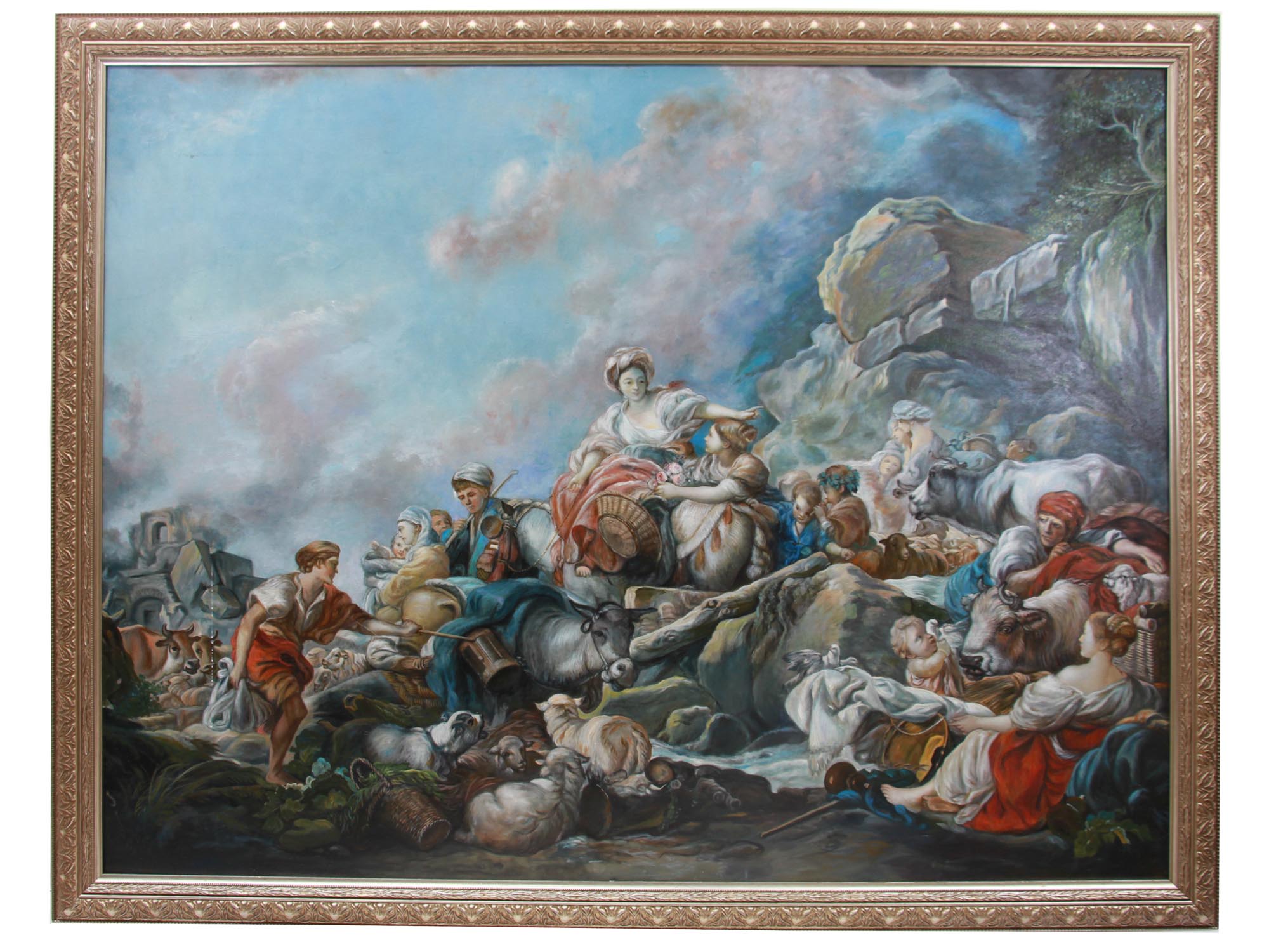 AN OIL ON CANVAS PAINTING AFTER FRANCOIS BOUCHER PIC-0