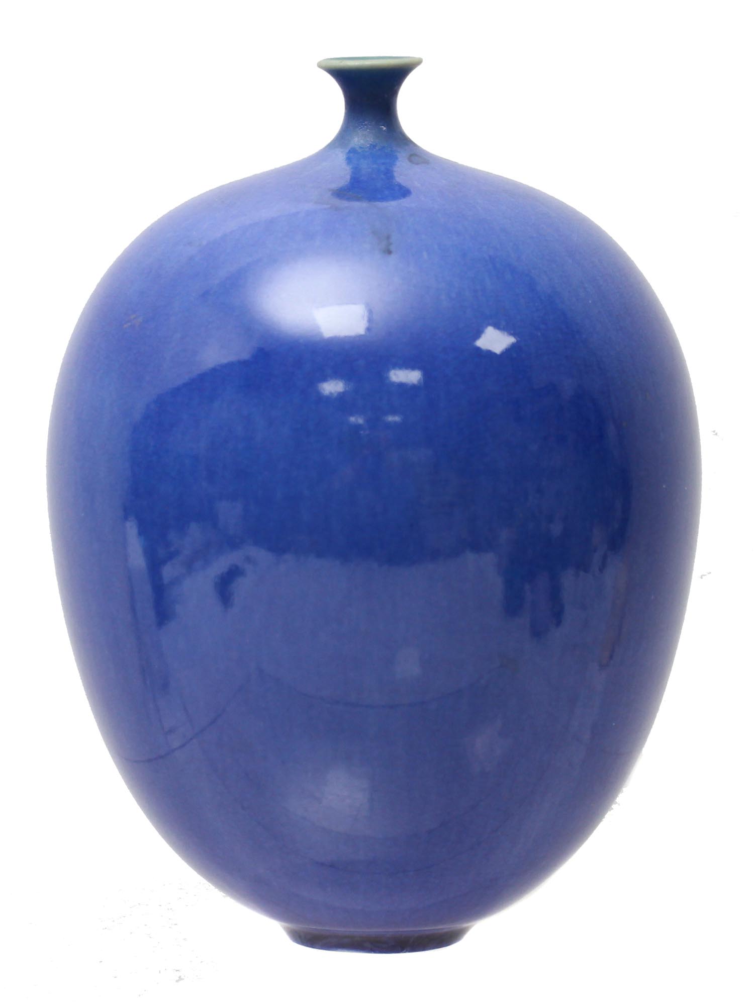 A CONTEMPORARY GLAZED ART POTTERY VASE BY IHRMAN PIC-1