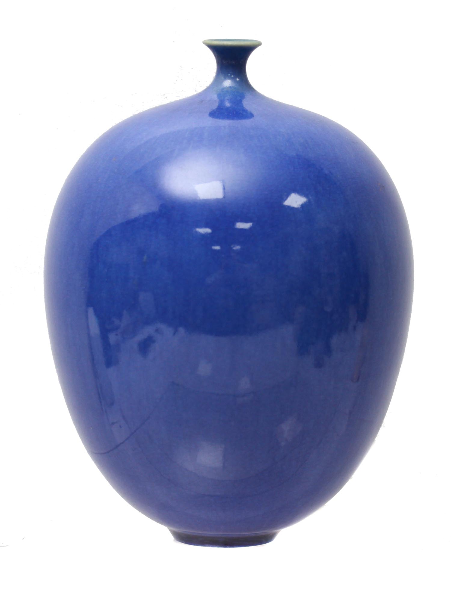 A CONTEMPORARY GLAZED ART POTTERY VASE BY IHRMAN PIC-2