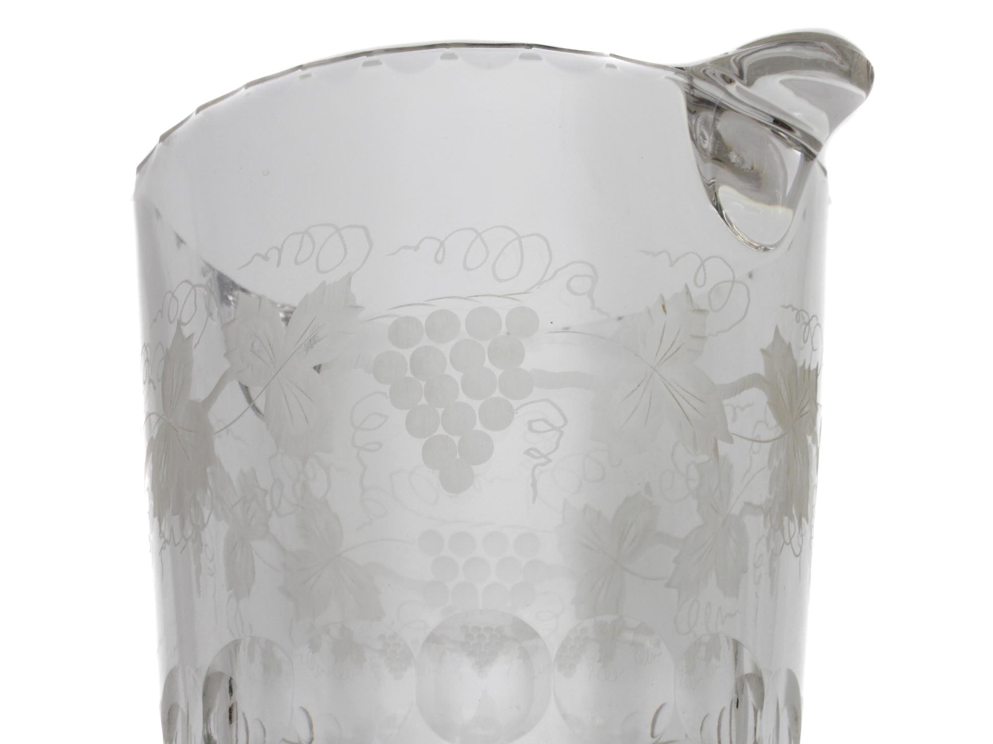 20TH PAIR OF CUT AND ENGRAVED GLASS WINE COOLERS PIC-1