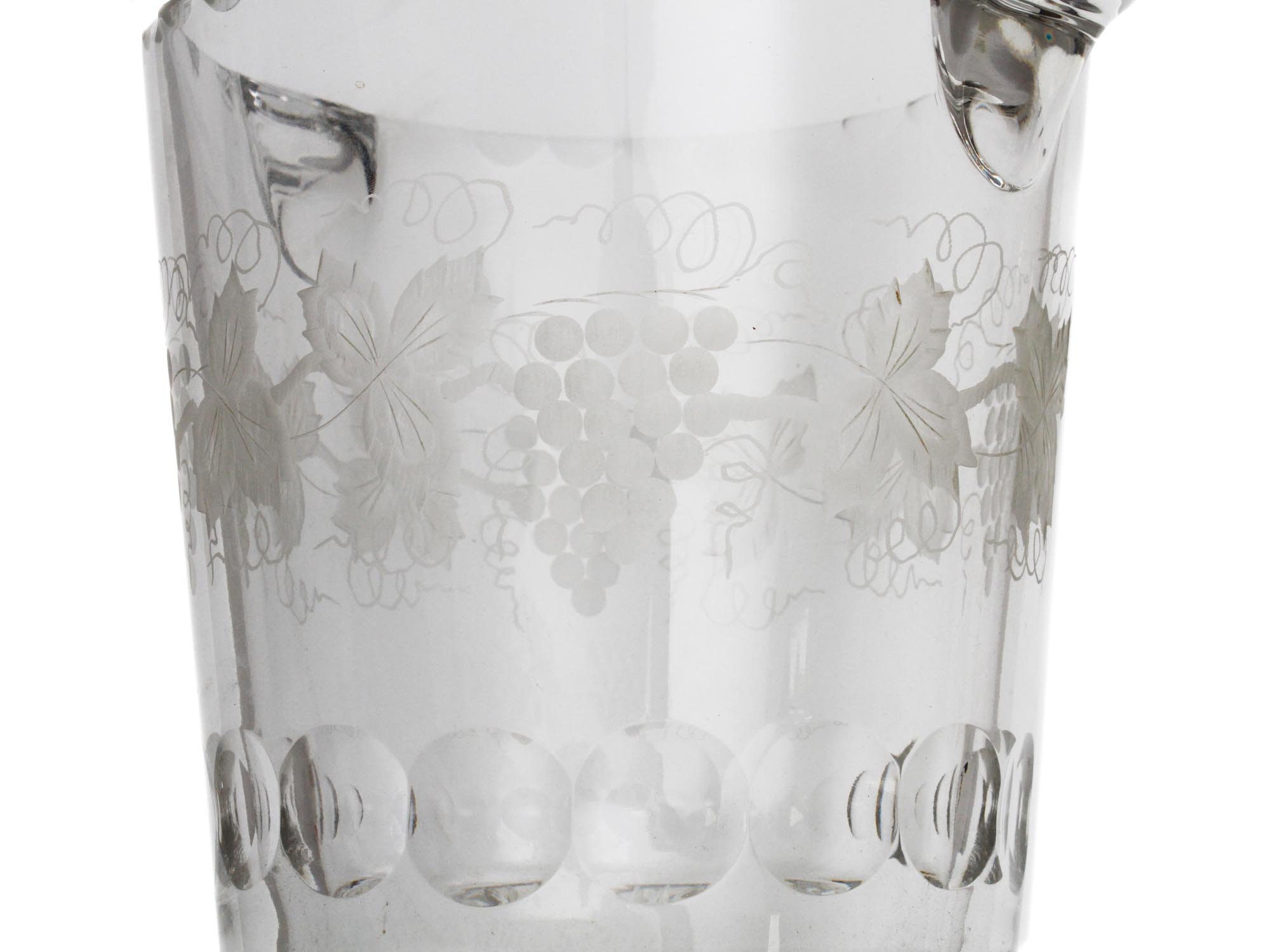 20TH PAIR OF CUT AND ENGRAVED GLASS WINE COOLERS PIC-2