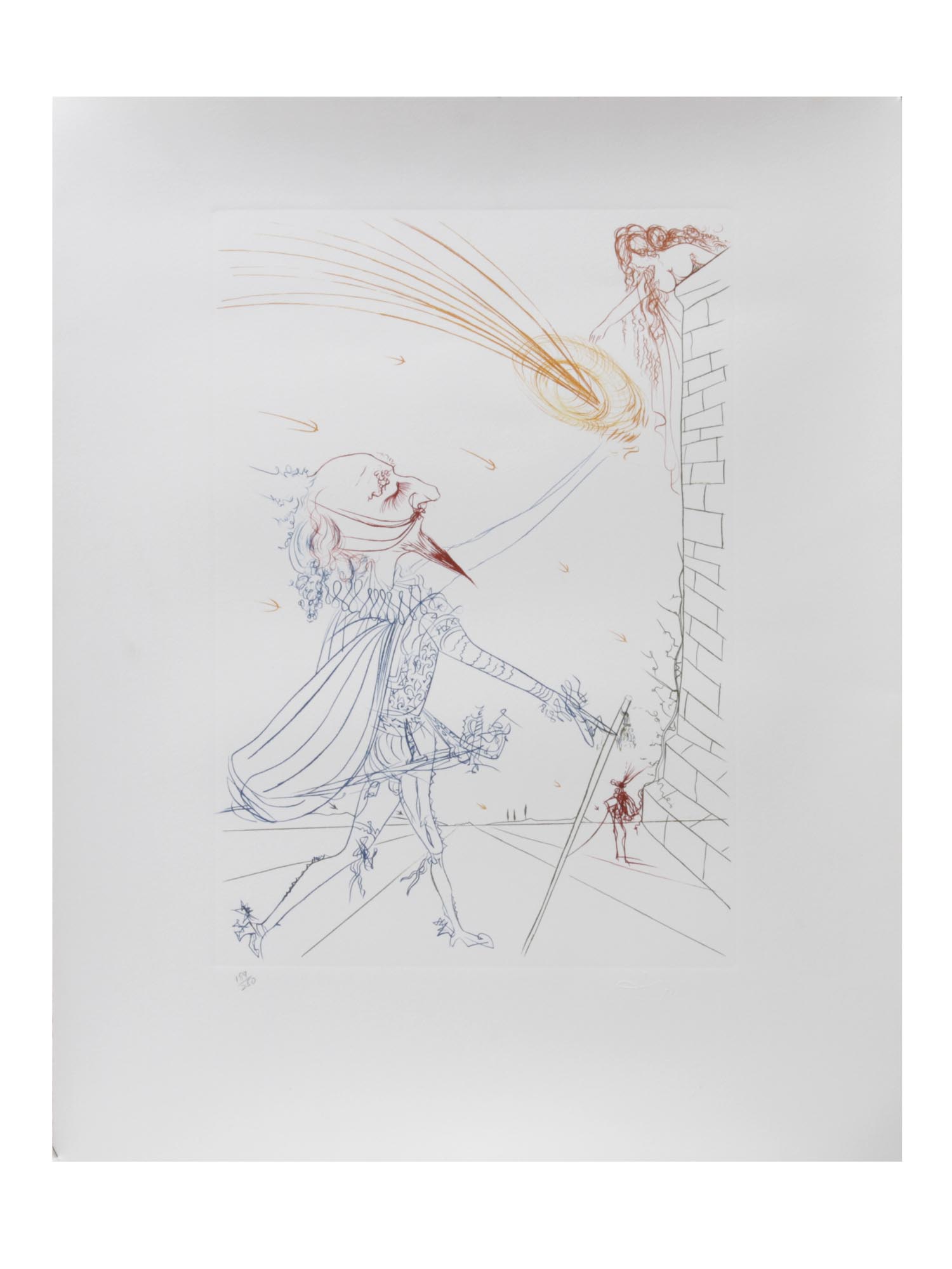 A SALVADOR DALI LITHOGRAPH CYRANO BERGERAC