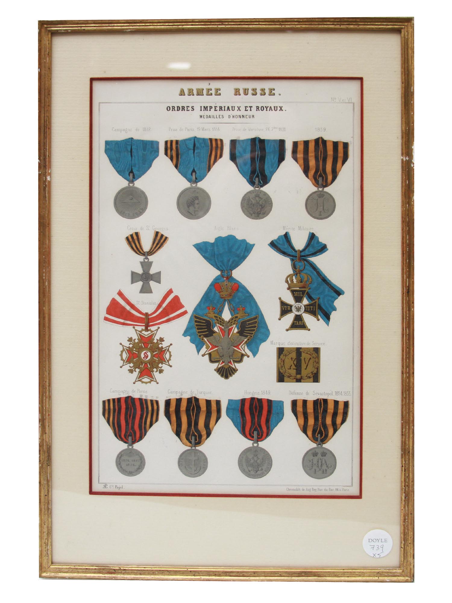 AFTER CHARLES PAJOL SET FIVE LITHOGRAPHS INSIGNIA PIC-2