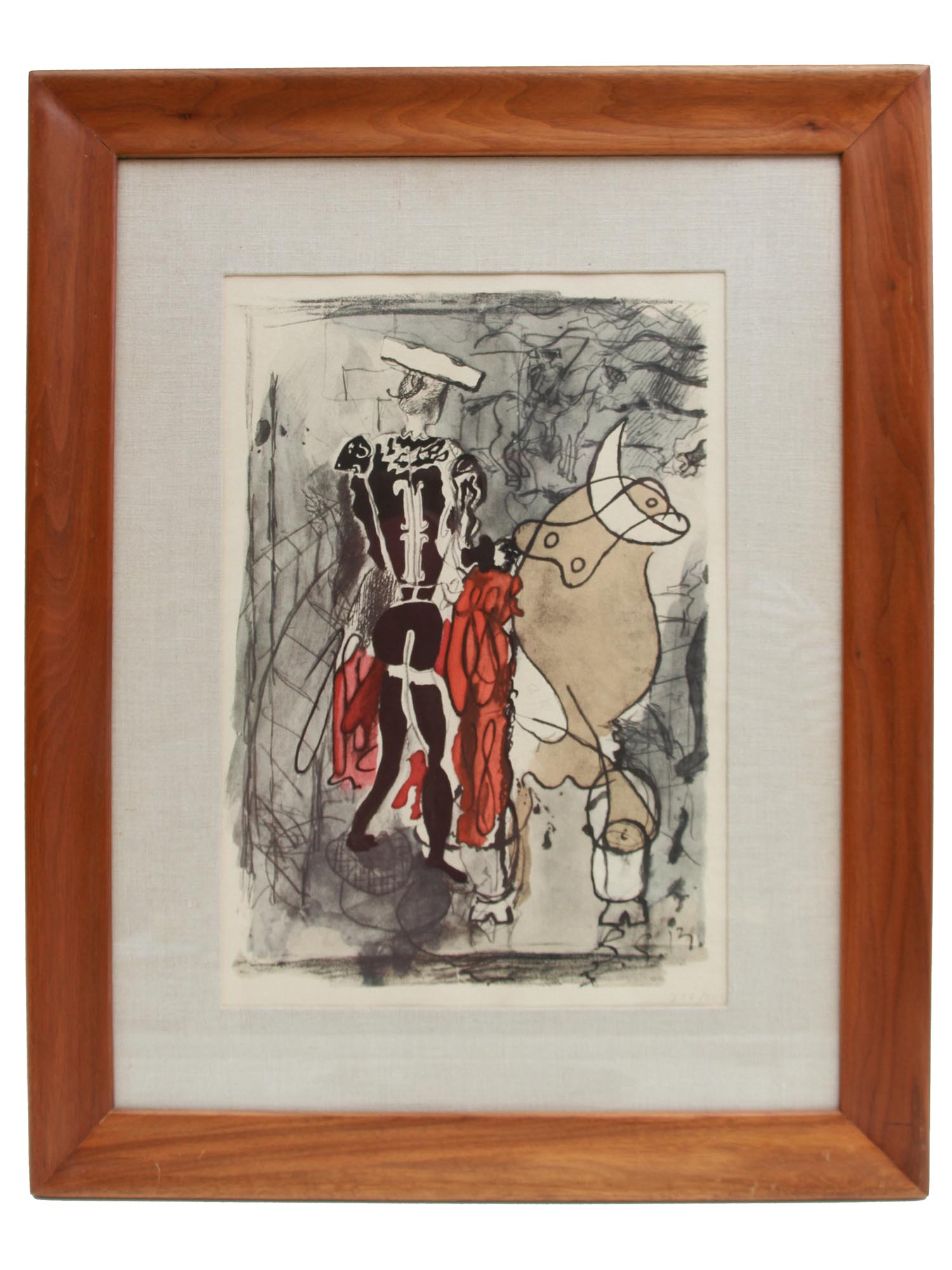 A FRENCH COLOR LITHOGRAPH BY GEORGES BRAQUE