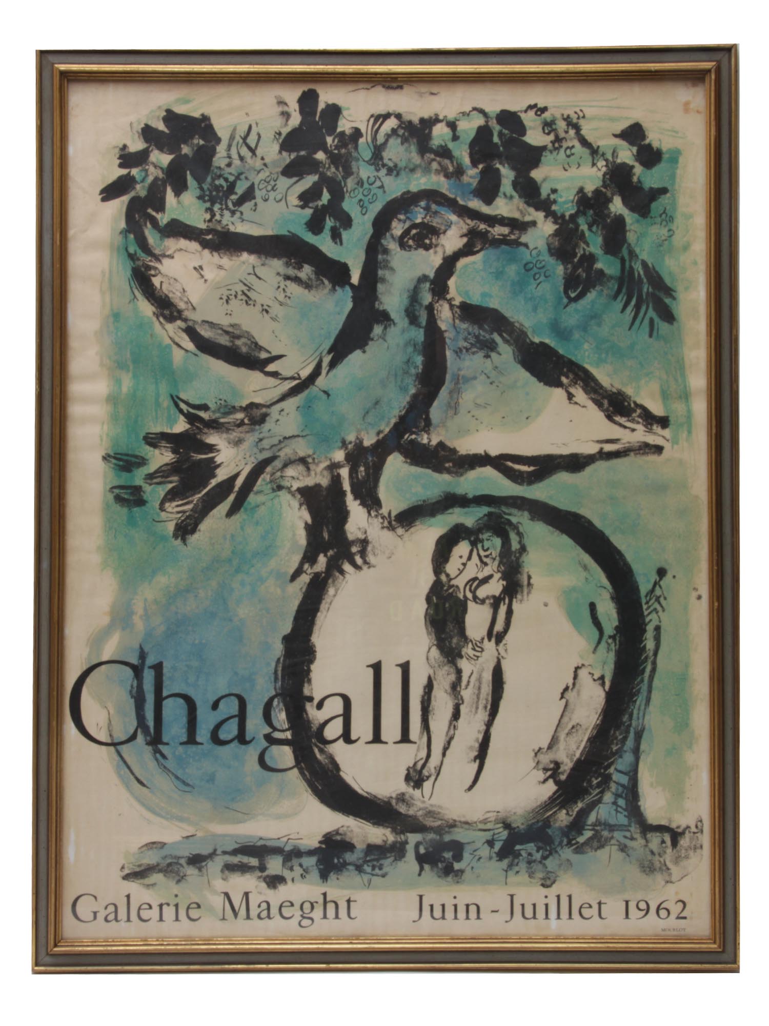 A VINTAGE GALERIE MAEGHT POSTER MARC CHAGALL PIC-0