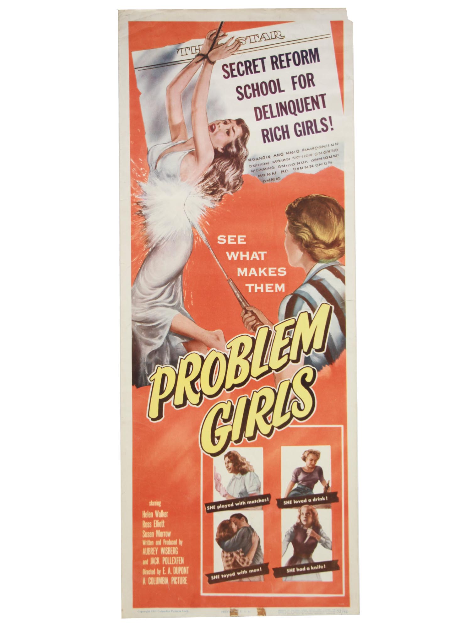 A VINTAGE PROBLEM GIRLS MOVIE POSTER PIC-0