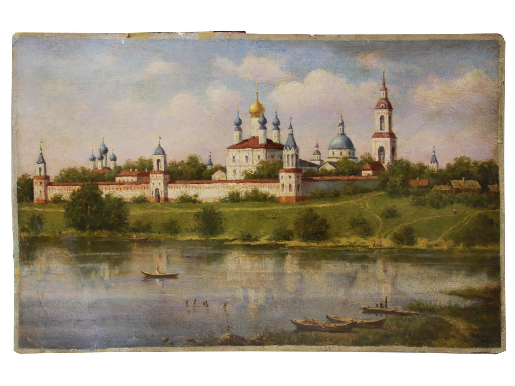 A NIKOLAI NEVREV RUSSIAN OIL PAINTING, 19TH C. PIC-0