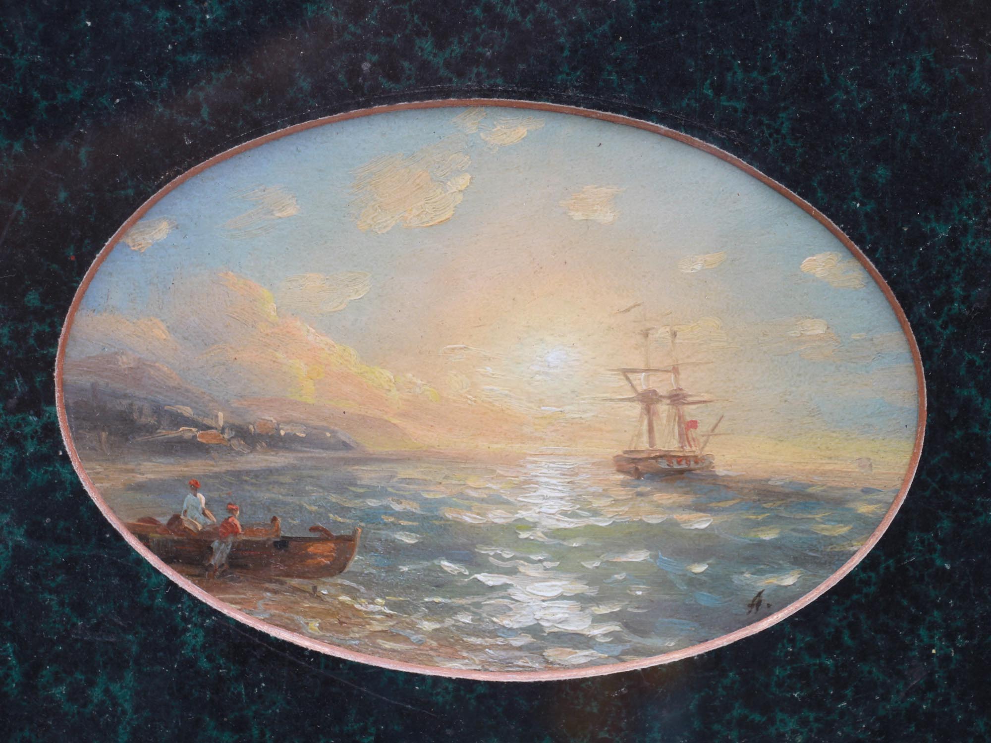 A RUSSIAN MARINE OIL PAINTING BY IVAN AIVAZOVSKY PIC-1