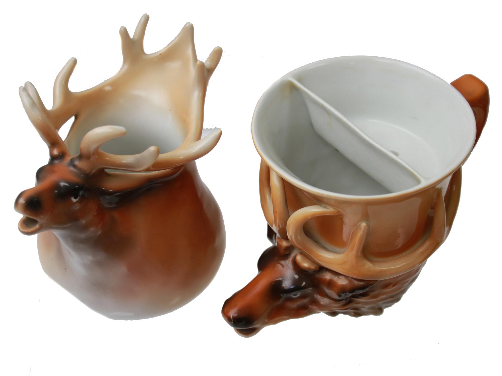 A SET OF ROYAL BAYREUTH PORCELAIN ELK CREAMER MUG PIC-3