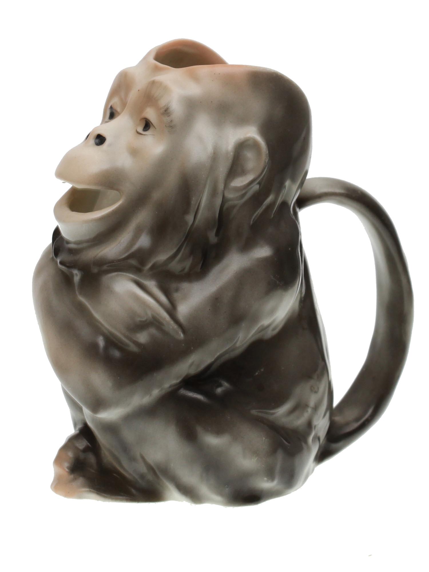 A BAVARIAN ROYAL BAYREUTH PORCELAIN CHIMP CREAMER PIC-0