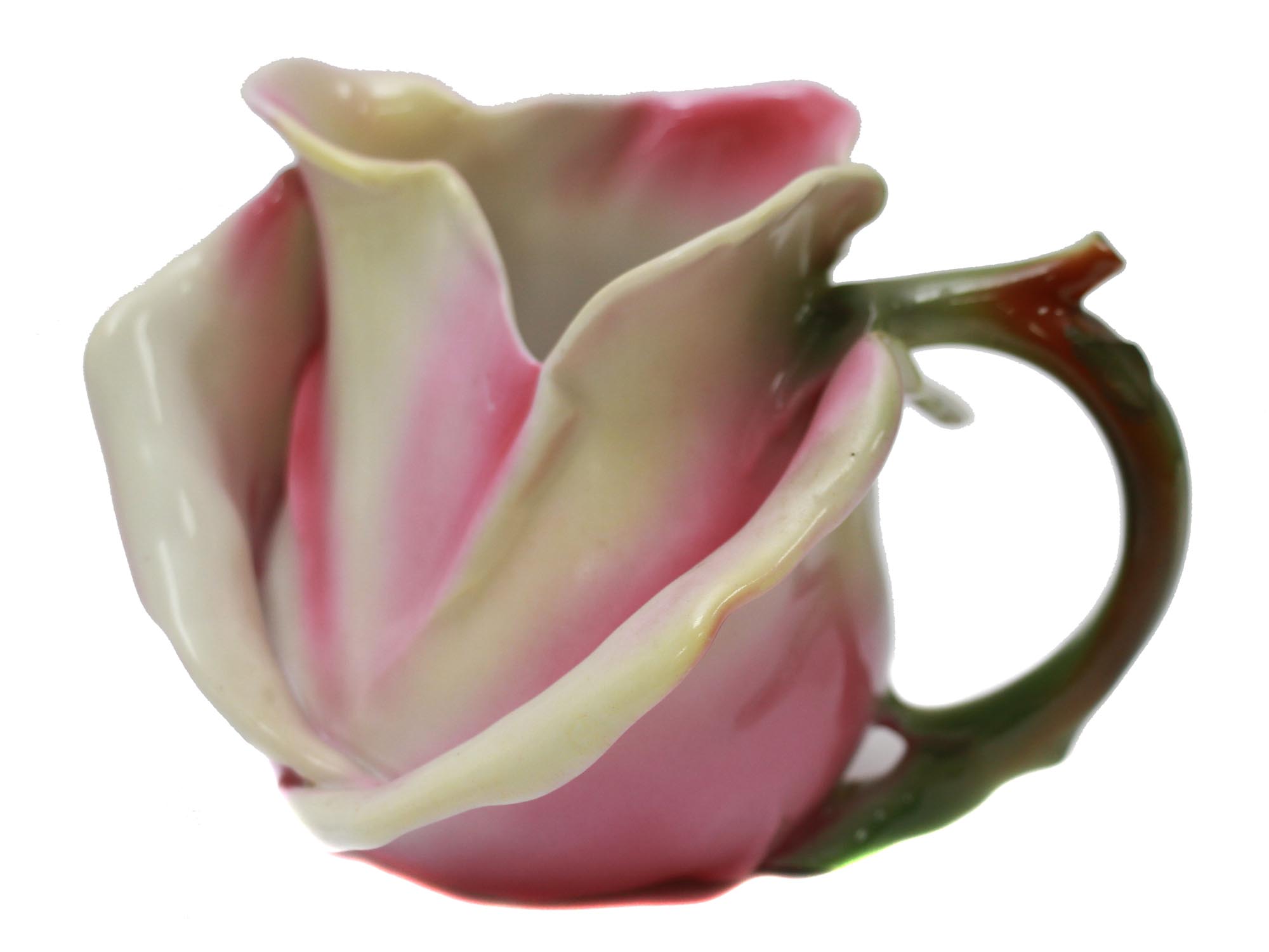 A VINTAGE ROYAL BAYREUTH PORCELAIN ROSE CREAMER PIC-0