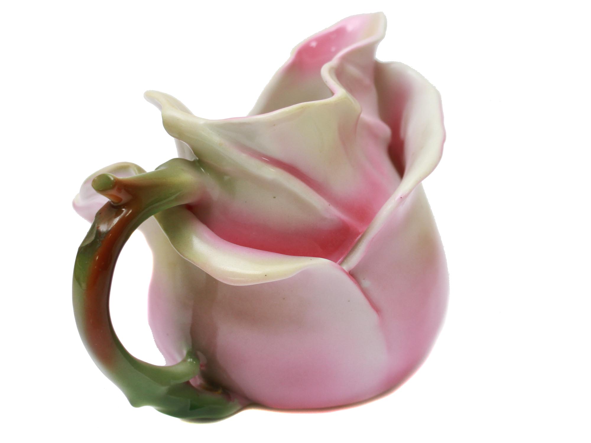 A VINTAGE ROYAL BAYREUTH PORCELAIN ROSE CREAMER PIC-2