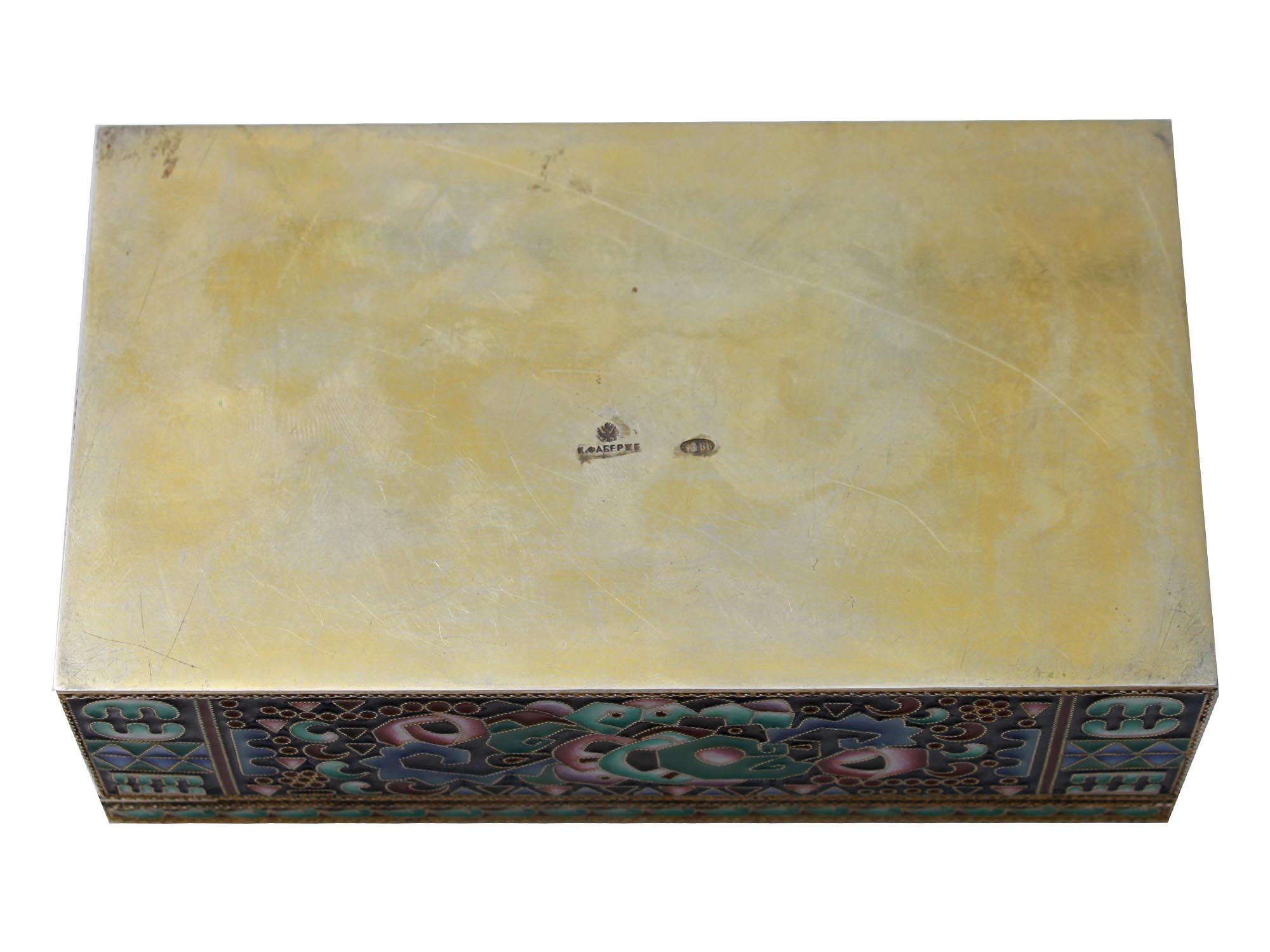 A LARGE RUSSIAN SILVER AND ENAMEL CASKET BOX PIC-6