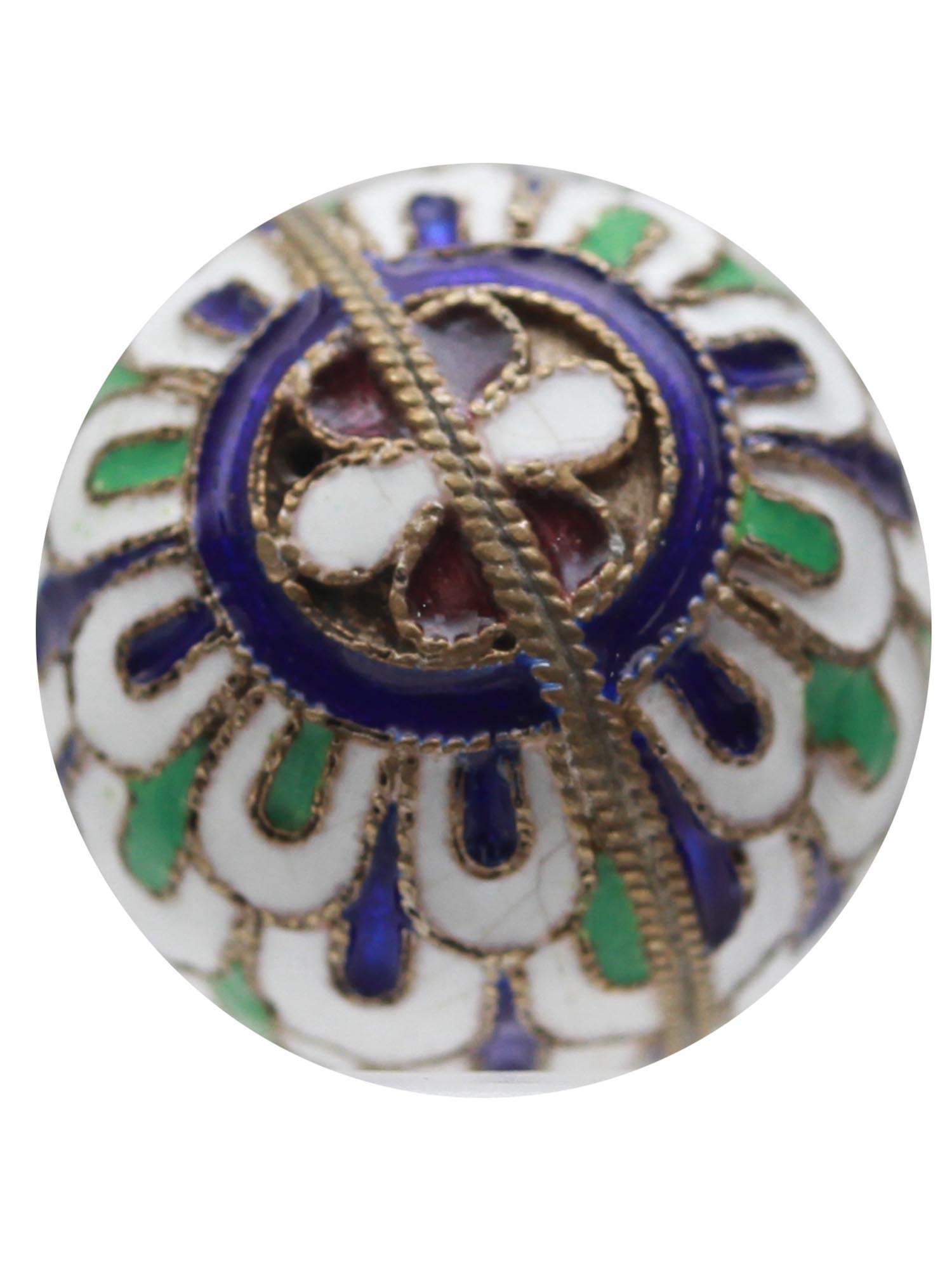 A RUSSIAN SILVER AND ENAMEL EASTER EGG PENDANT PIC-4