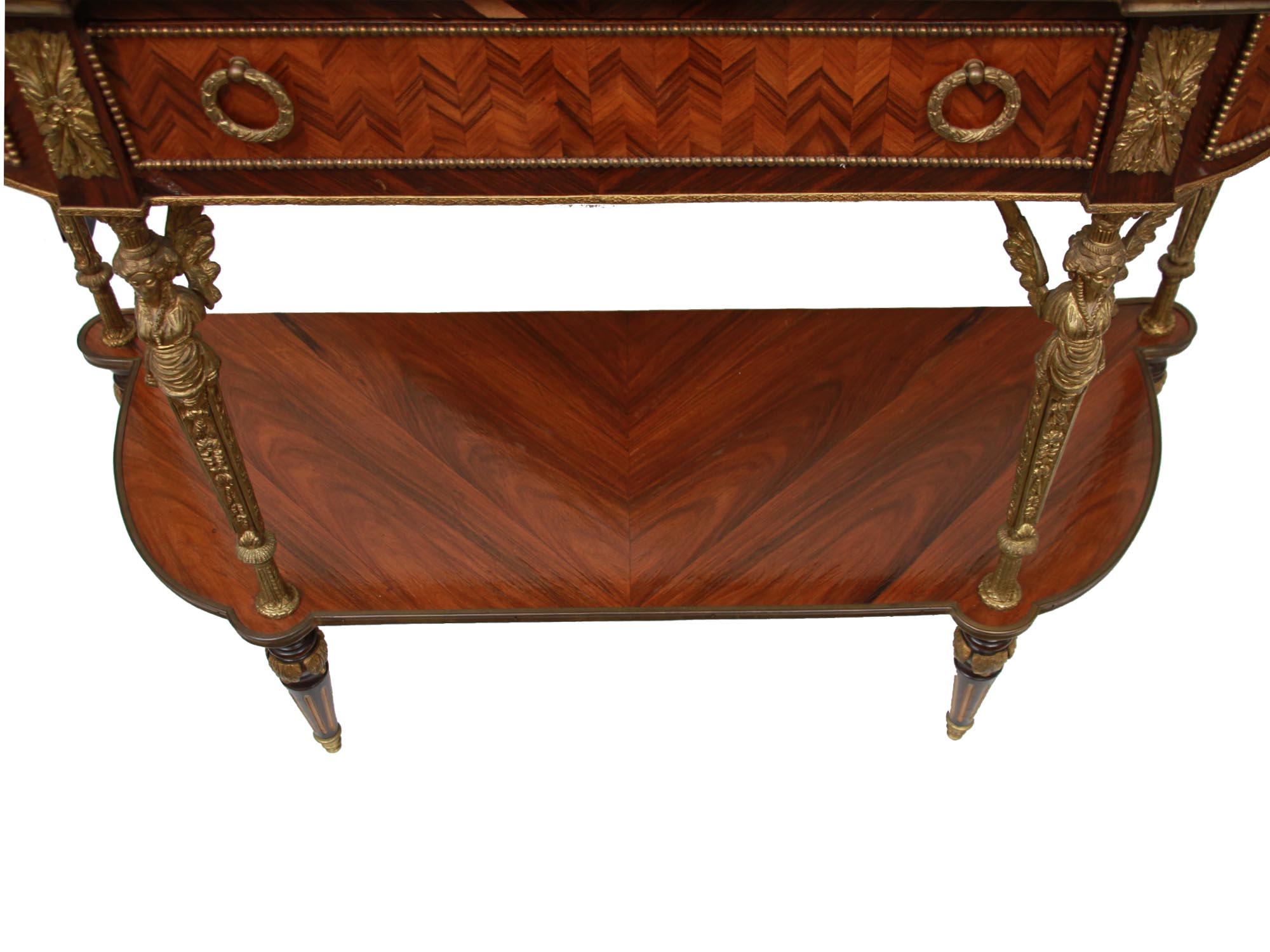 A VINTAGE GEORGIAN WOODEN CONSOLE TABLE PIC-1