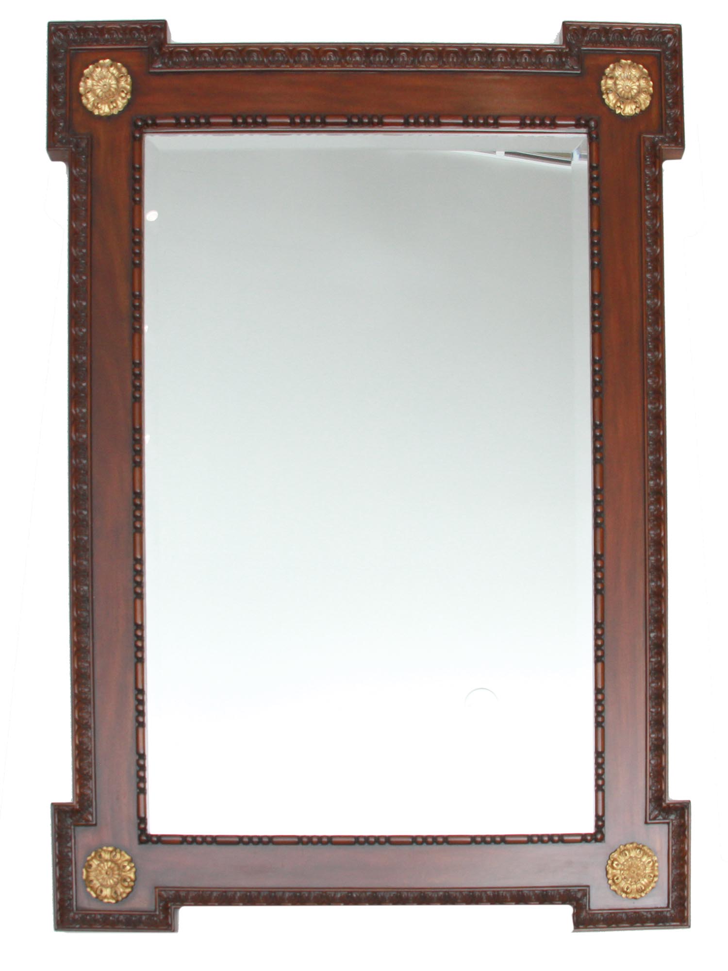 A SET OF A VINTAGE CONSOLE WOOD TABLE AND MIRROR PIC-6