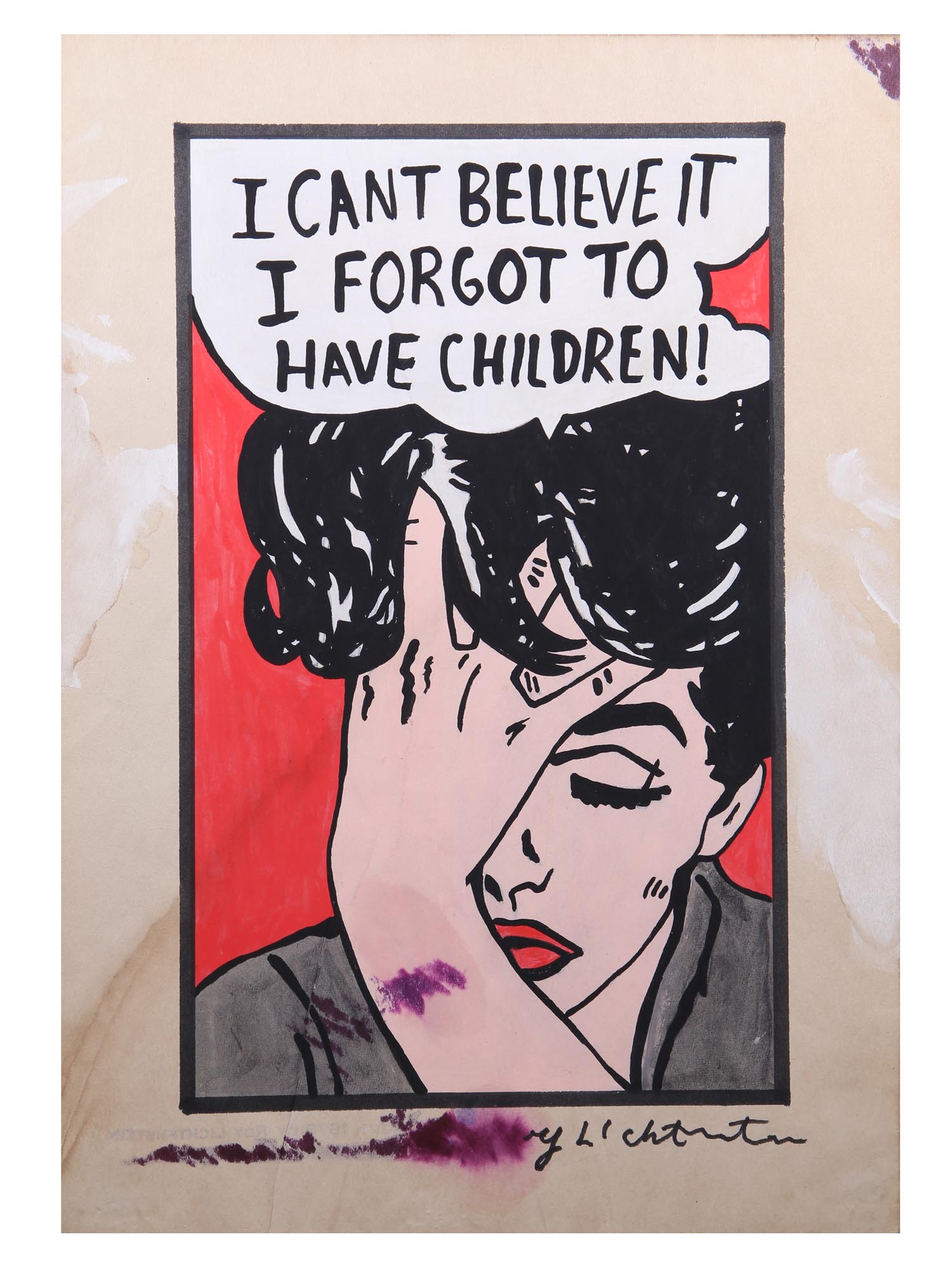 ORIGINAL POP ART LITHOGRAPH BY ROY LICHTENSTEIN PIC-1