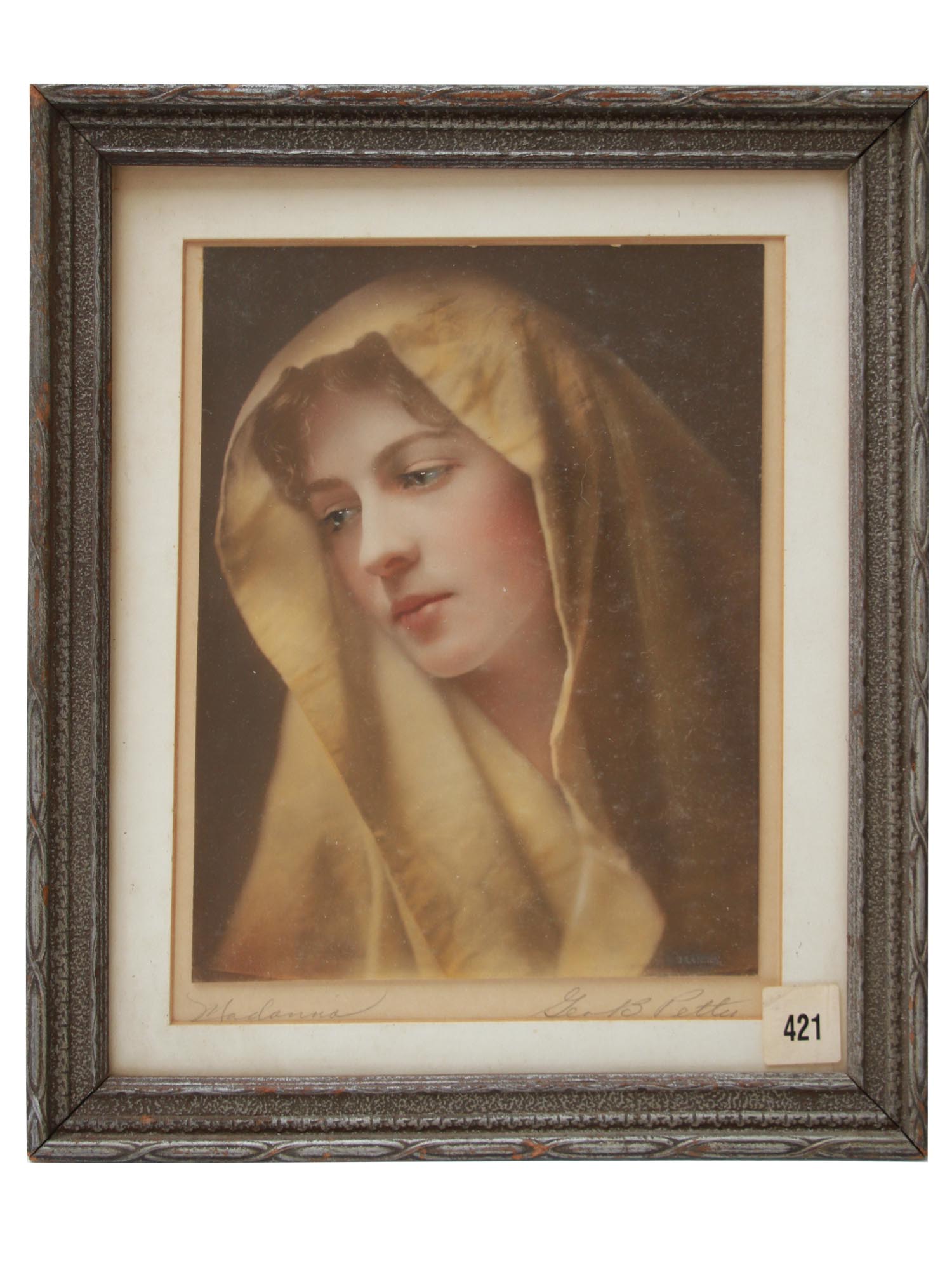 HAND COLORED PHOTO MODERN MADONNA BY GEORGE PETTY PIC-0
