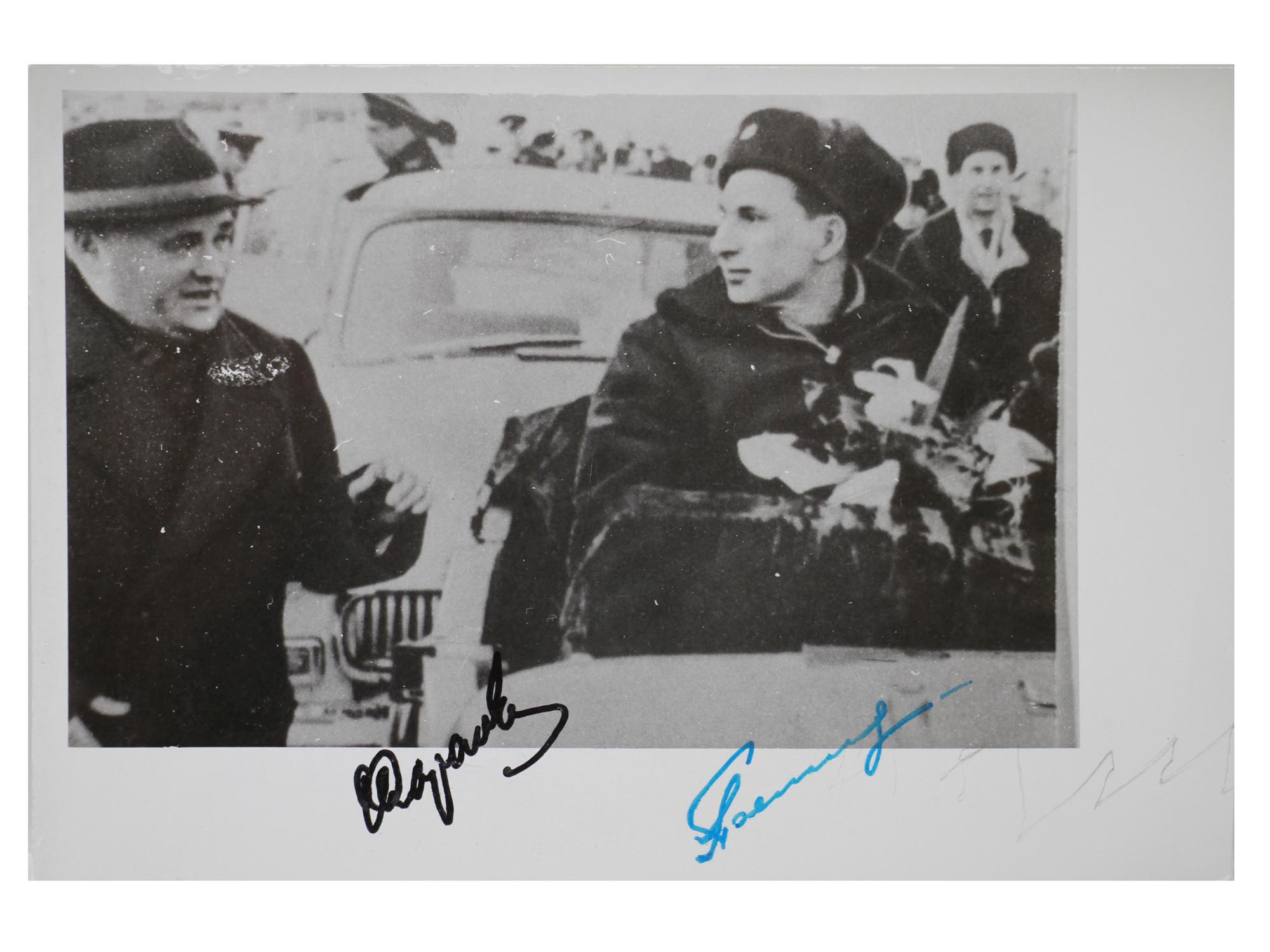 SOVIET SIGNED PHOTOGRAPH OF KOROLEV AND BELYAEV PIC-0