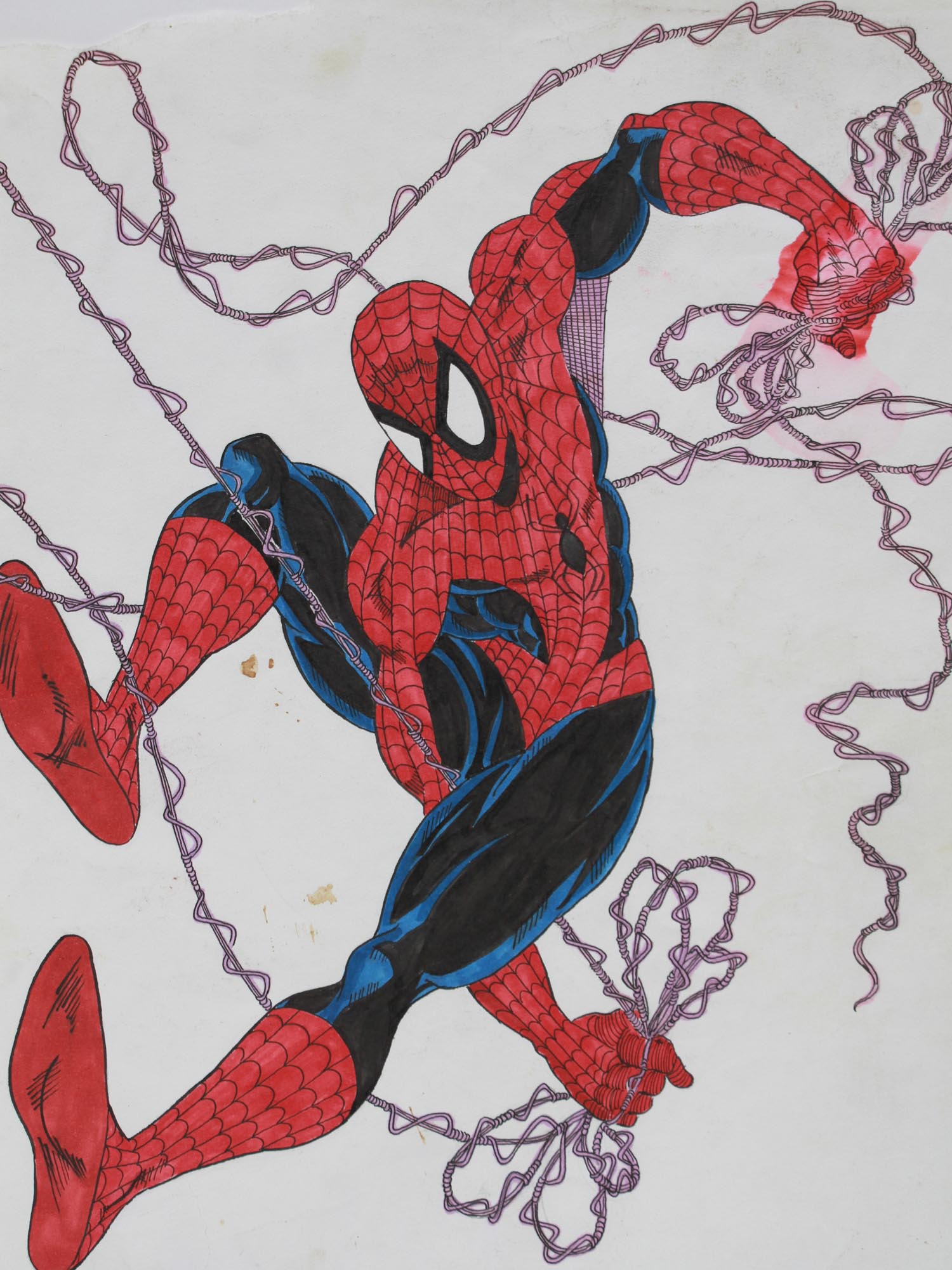 2 SPIDER-MAN PAINTINGS SIGNED BY HECTOR HERNANDEZ PIC-3