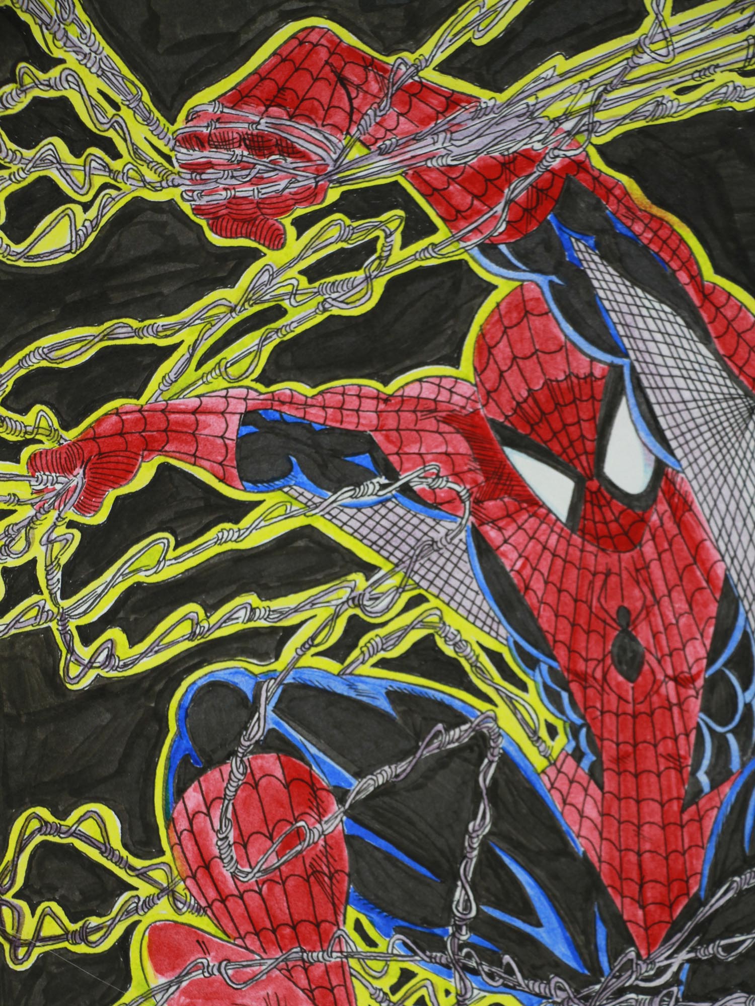 2 SPIDER-MAN PAINTINGS SIGNED BY HECTOR HERNANDEZ PIC-4