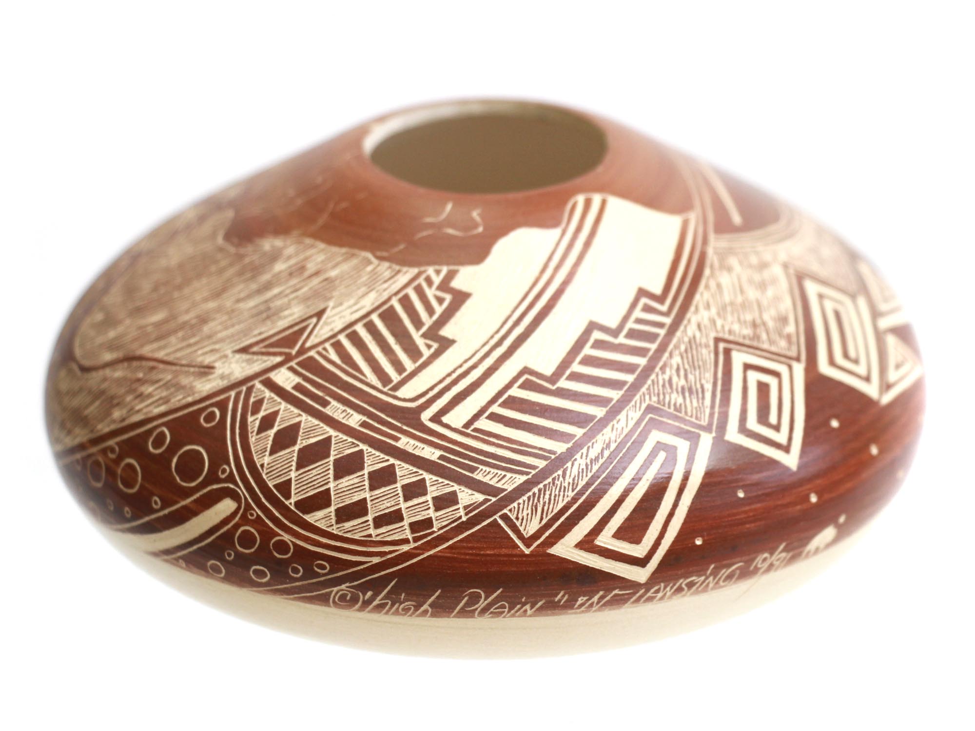 NAVAJO COLLECTION POTTERY VASE BY NORMAN LANSING PIC-0