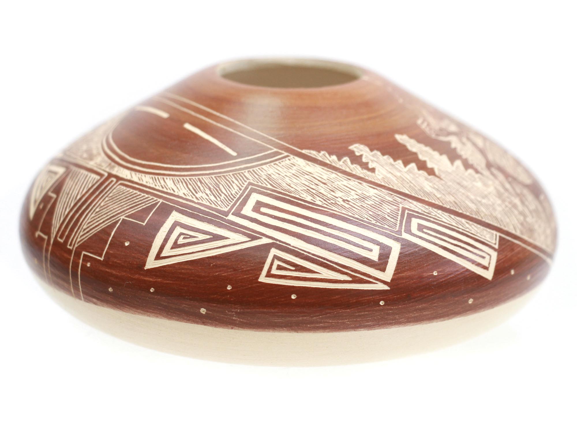 NAVAJO COLLECTION POTTERY VASE BY NORMAN LANSING PIC-2